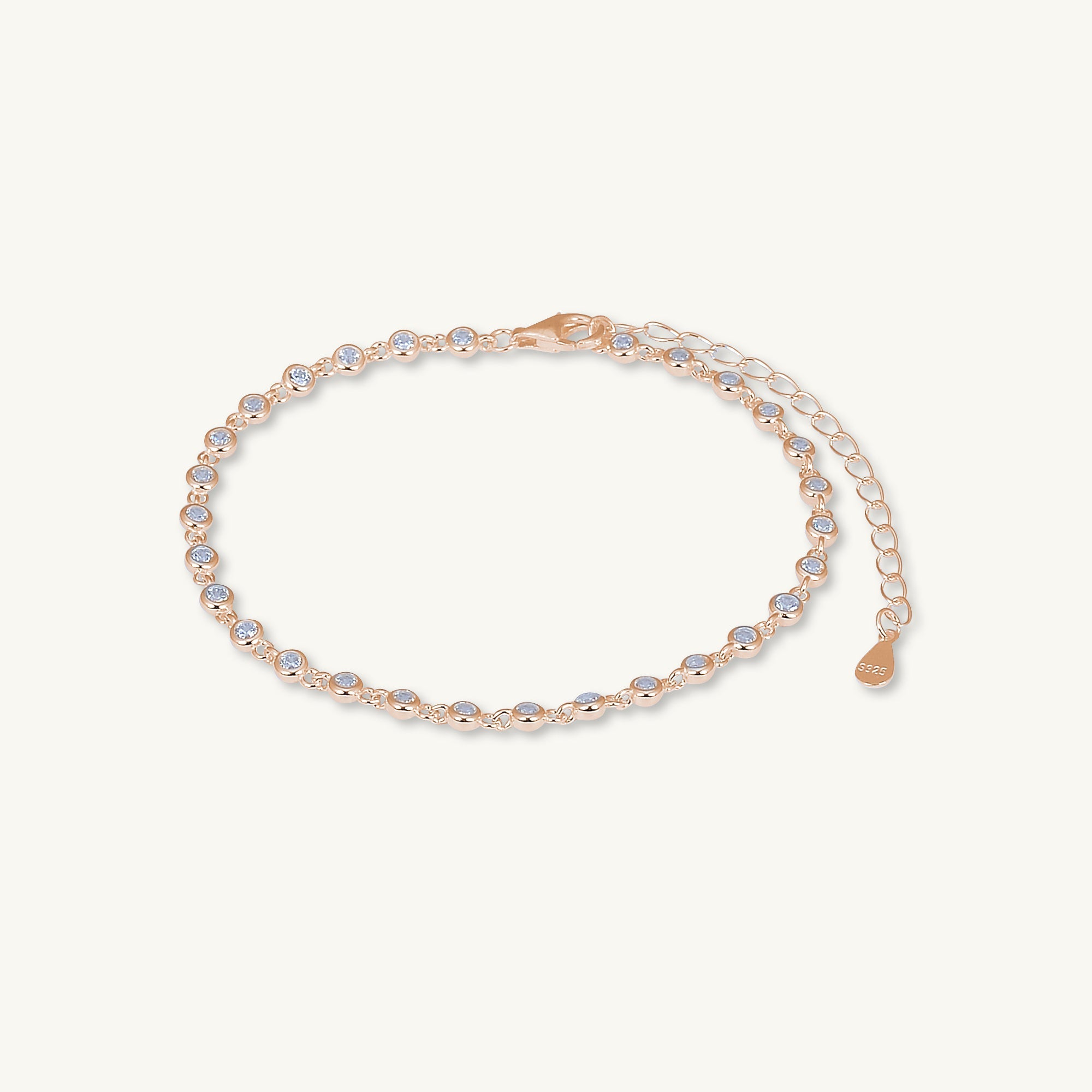 Sapphire Round Tennis Link Chain Bracelet - Camile & Stone