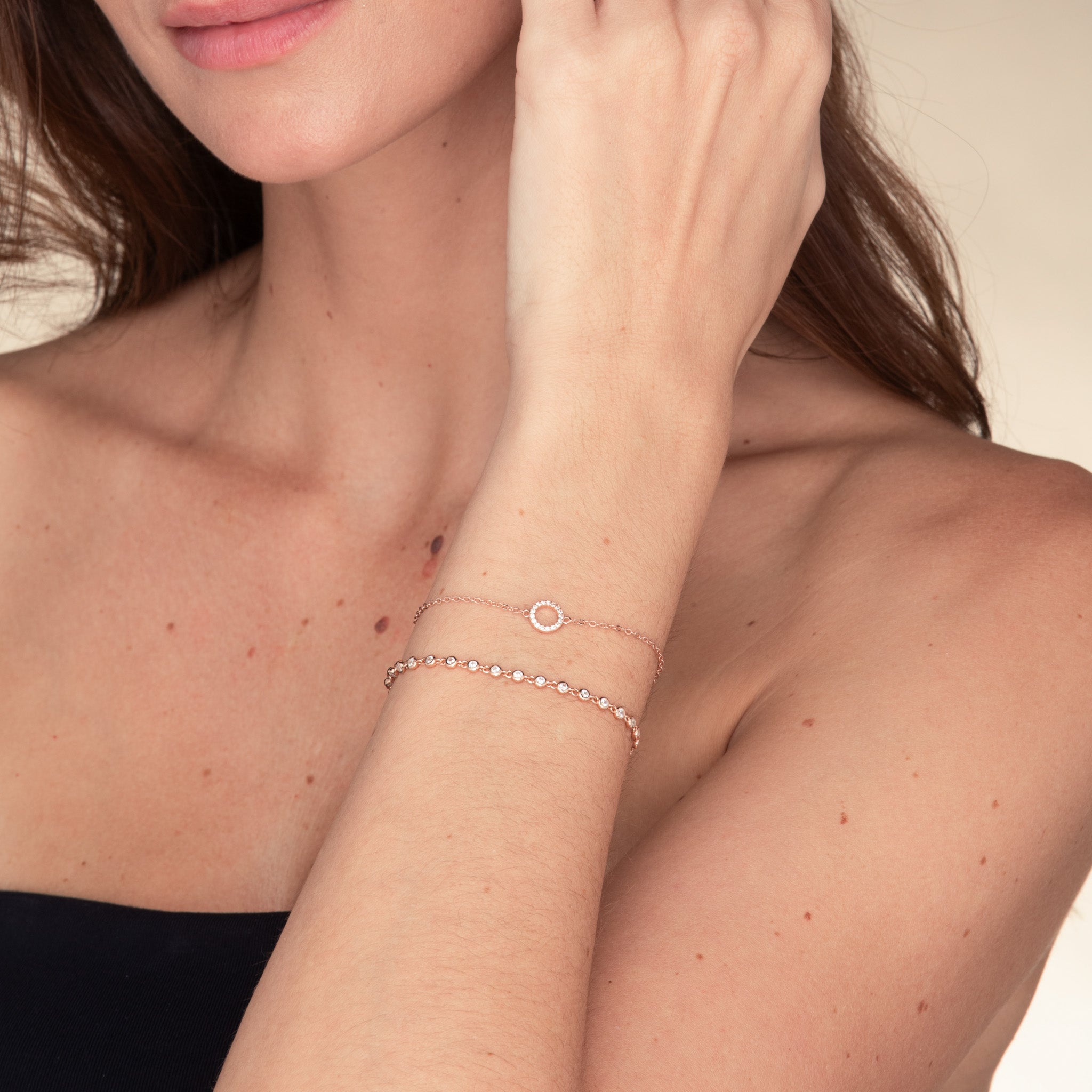 Sapphire Round Tennis Link Chain Bracelet - Camile & Stone