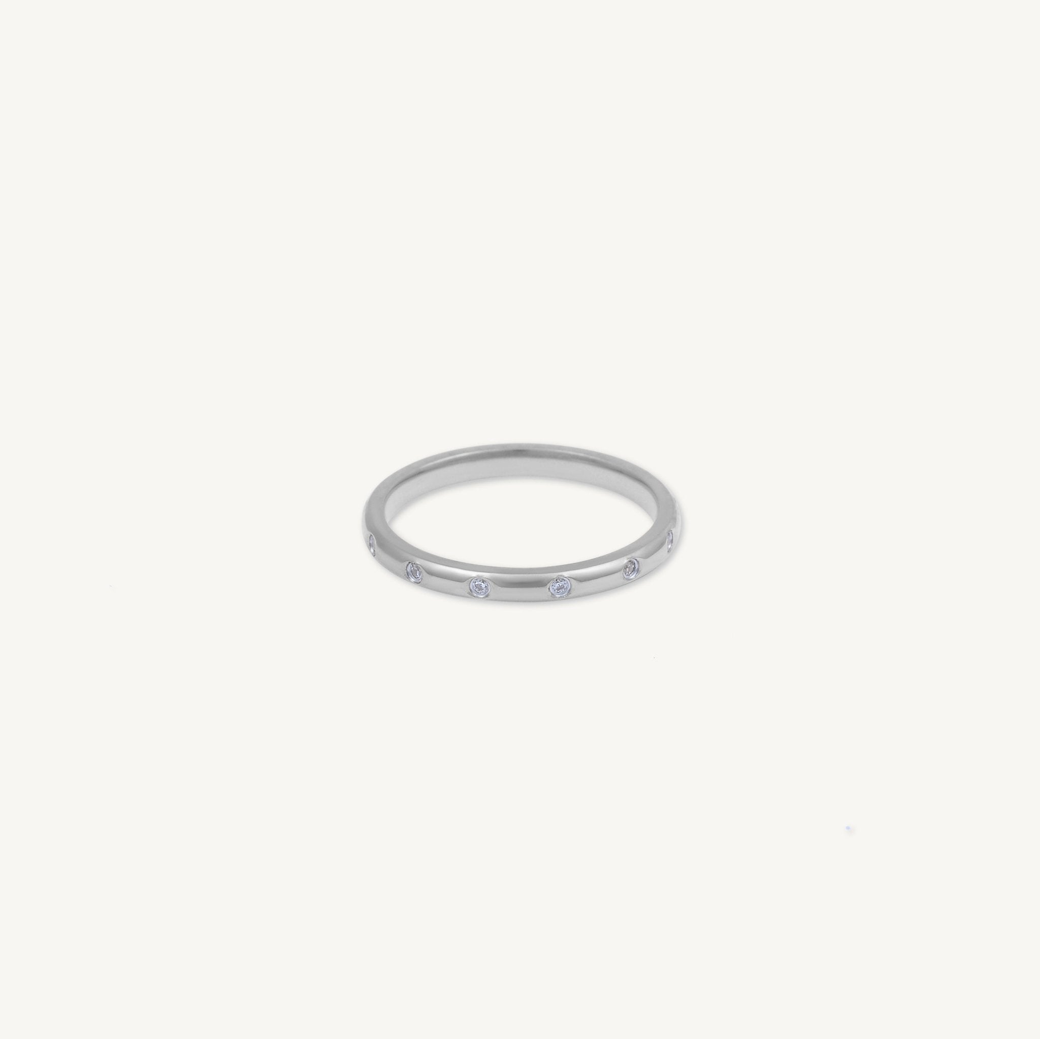 Sapphire Station Stacking Band Ring - Camile & Stone