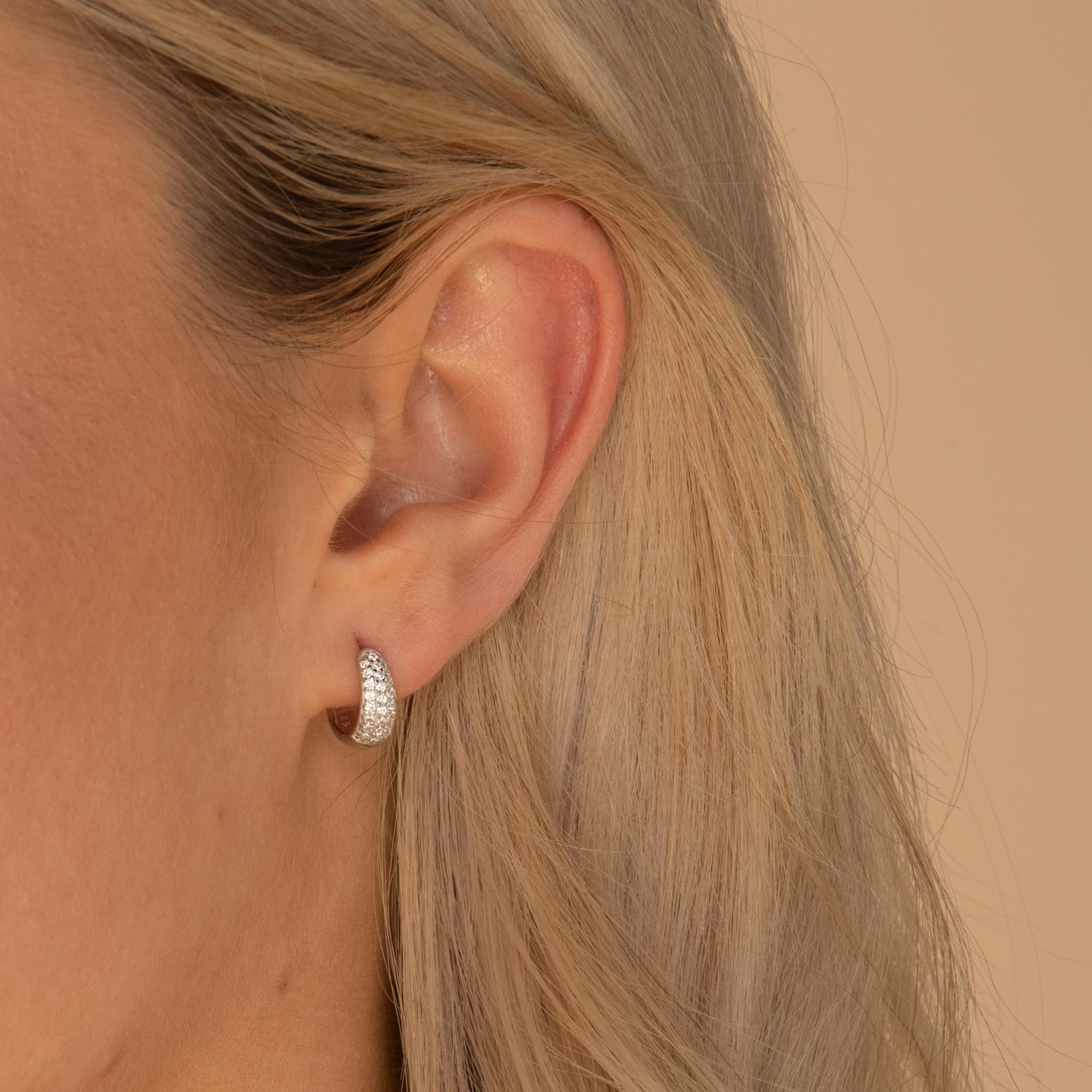 Sapphire Thick Dome Huggie Earrings - Camile & Stone