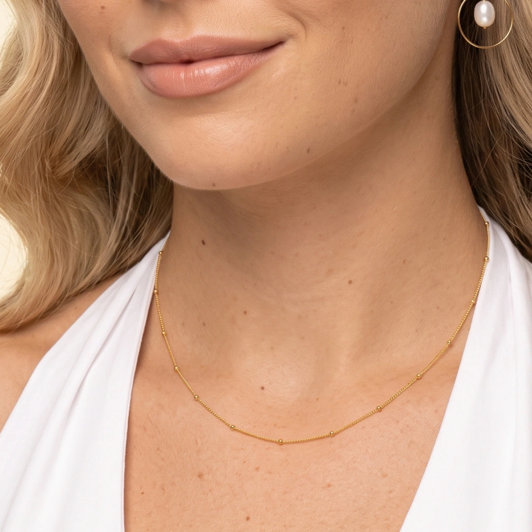 Satellite Ball Chain Necklace
