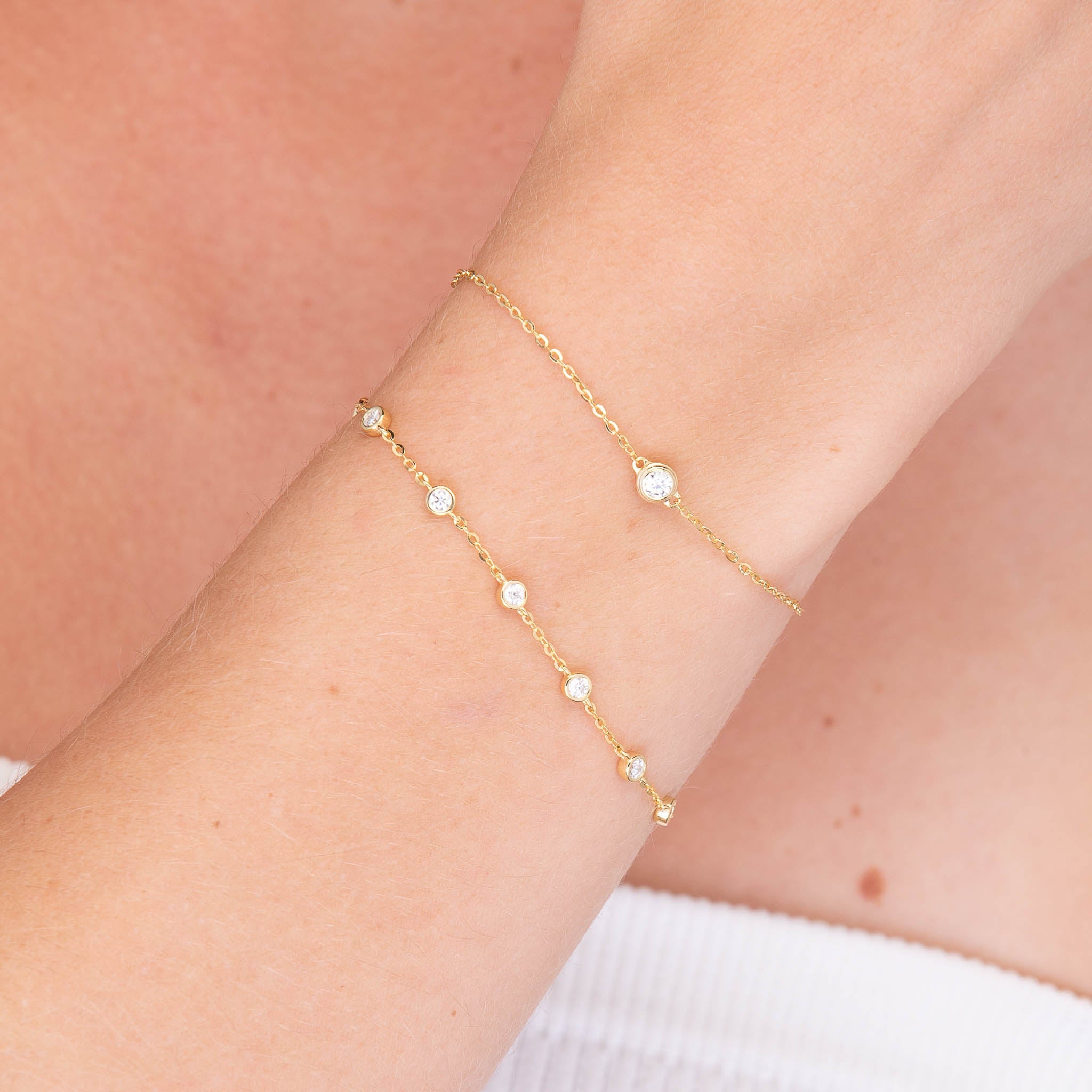 Satellite Moissanite Chain Bracelet - Camile & Stone