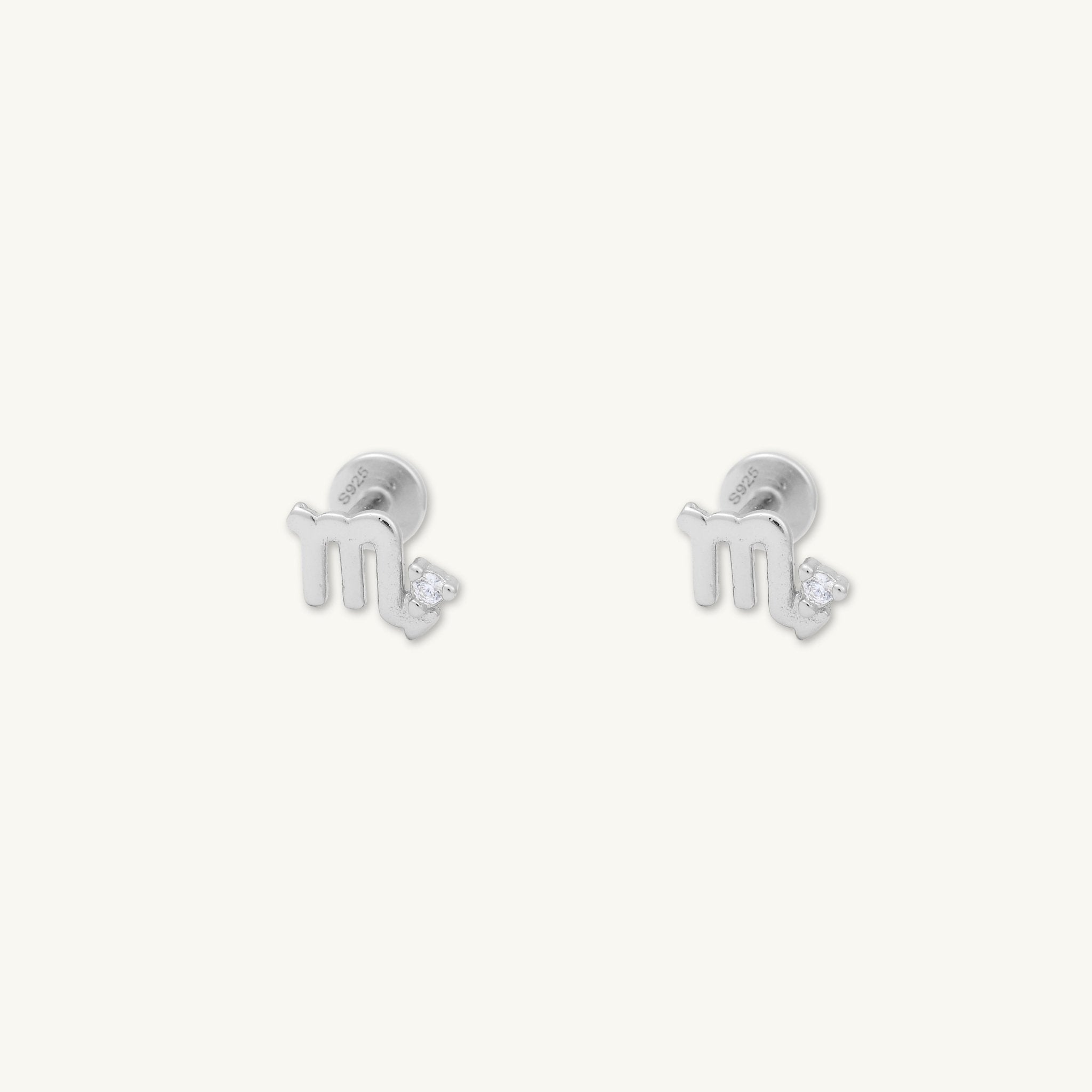 Scorpio Zodiac Star Sign Flat Back Earrings - Camile & Stone