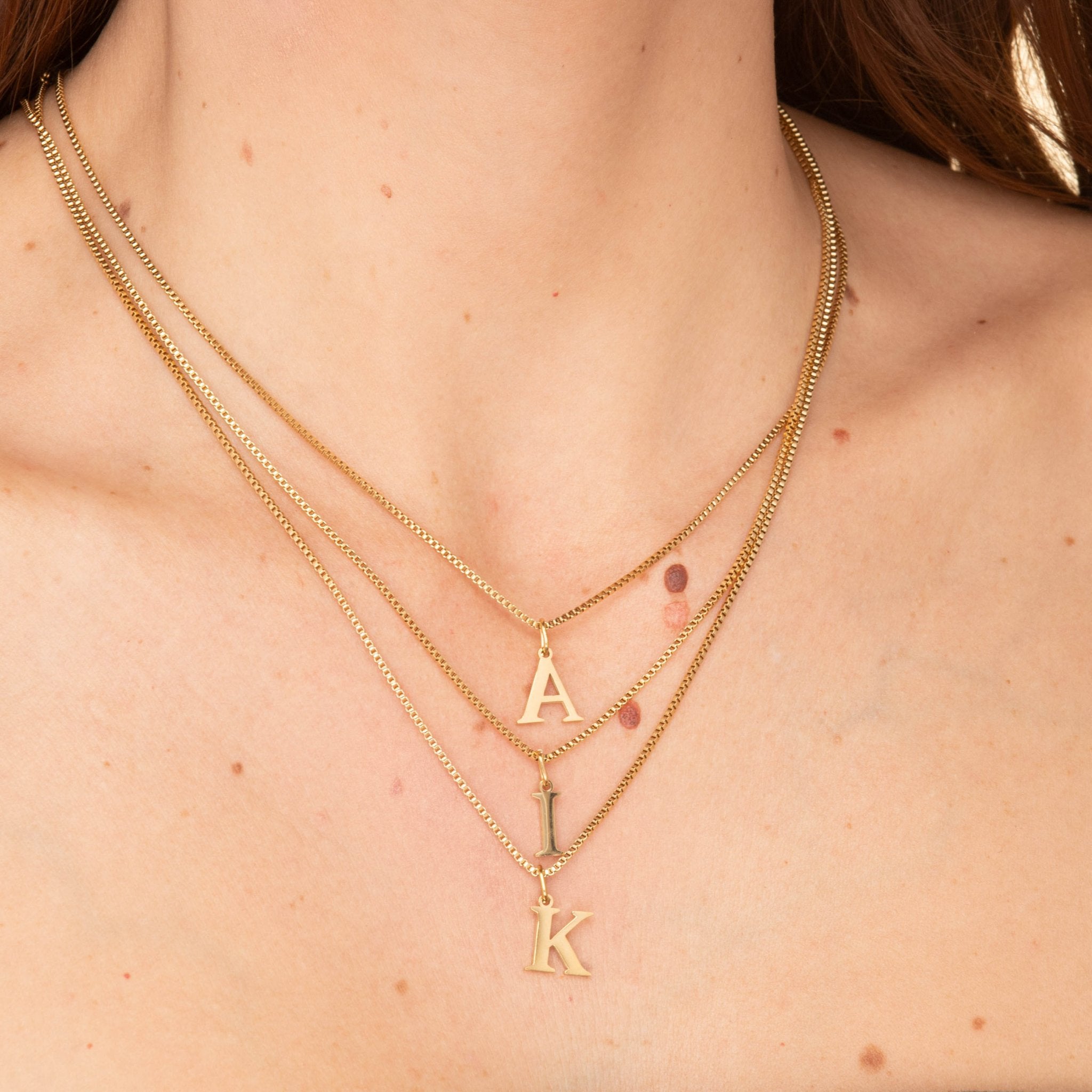 Script Initial Letter Chain Necklace - Camile & Stone