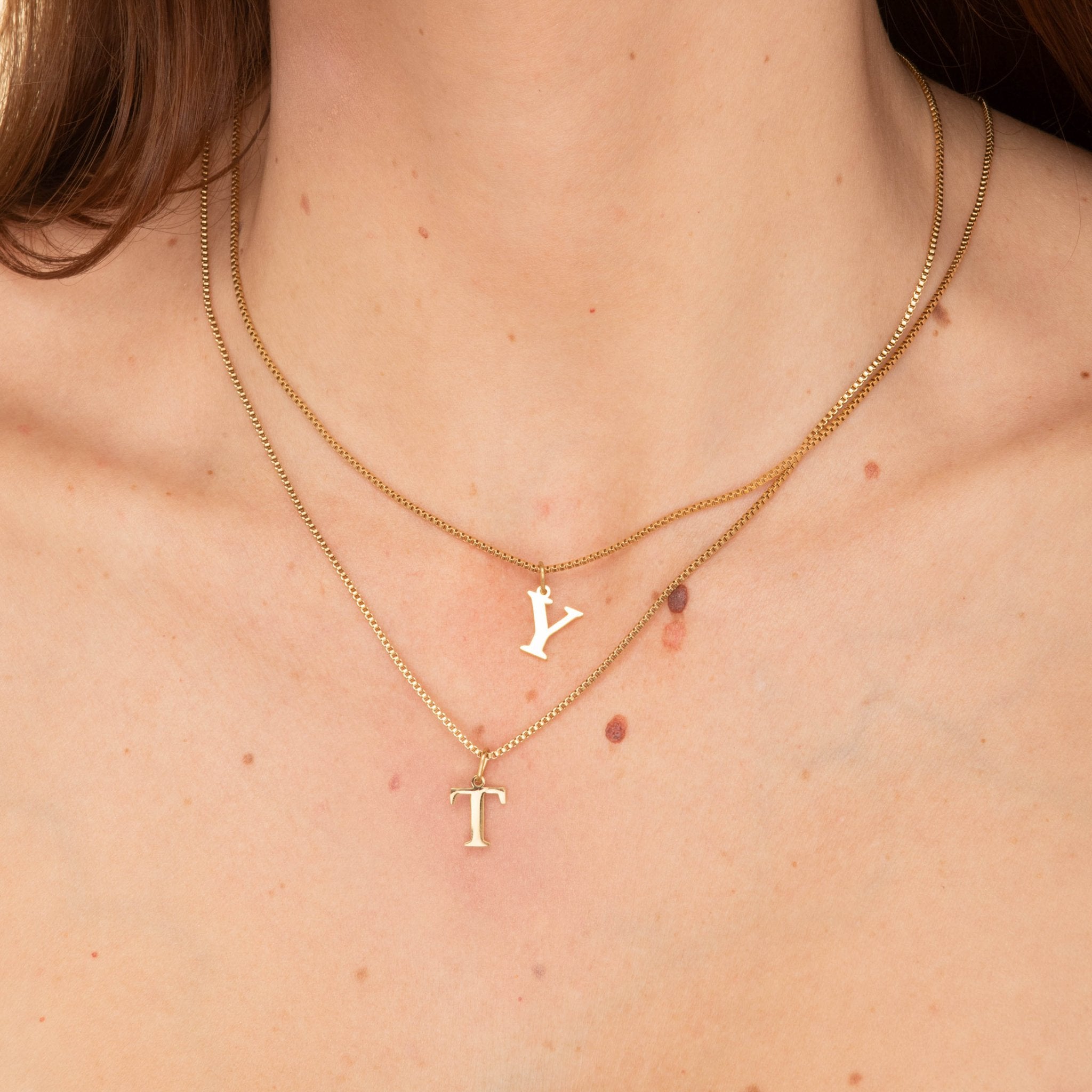 Script Initial Letter Chain Necklace - Camile & Stone