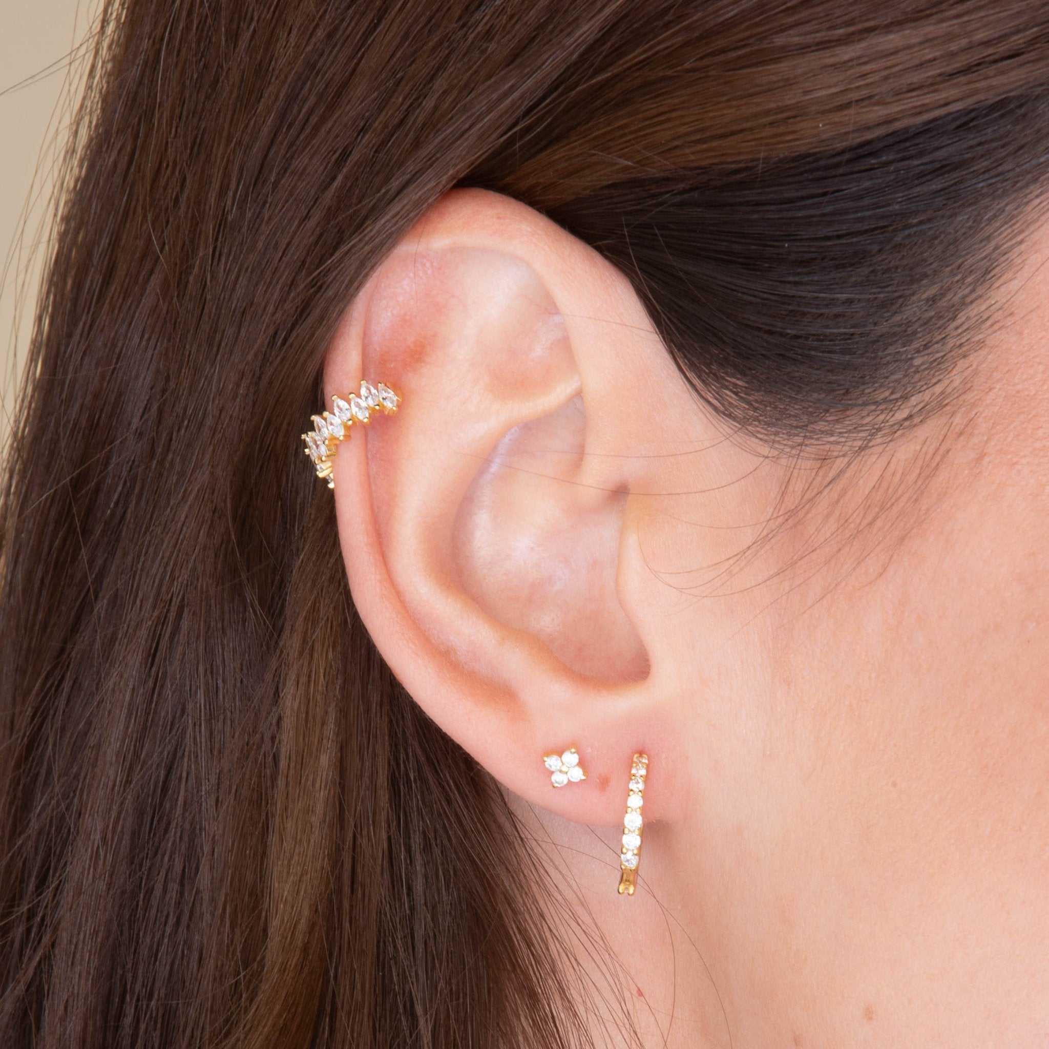 Single Marquise Sapphire Ear Cuff - Camile & Stone
