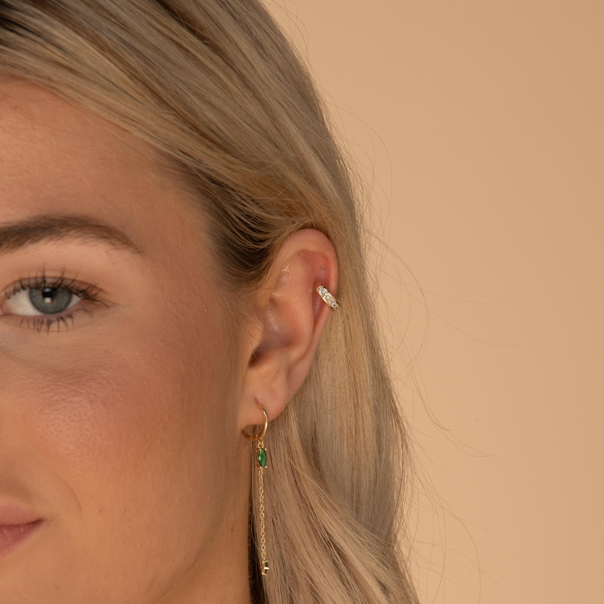 Single Sapphire Ear Cuff - Camile & Stone