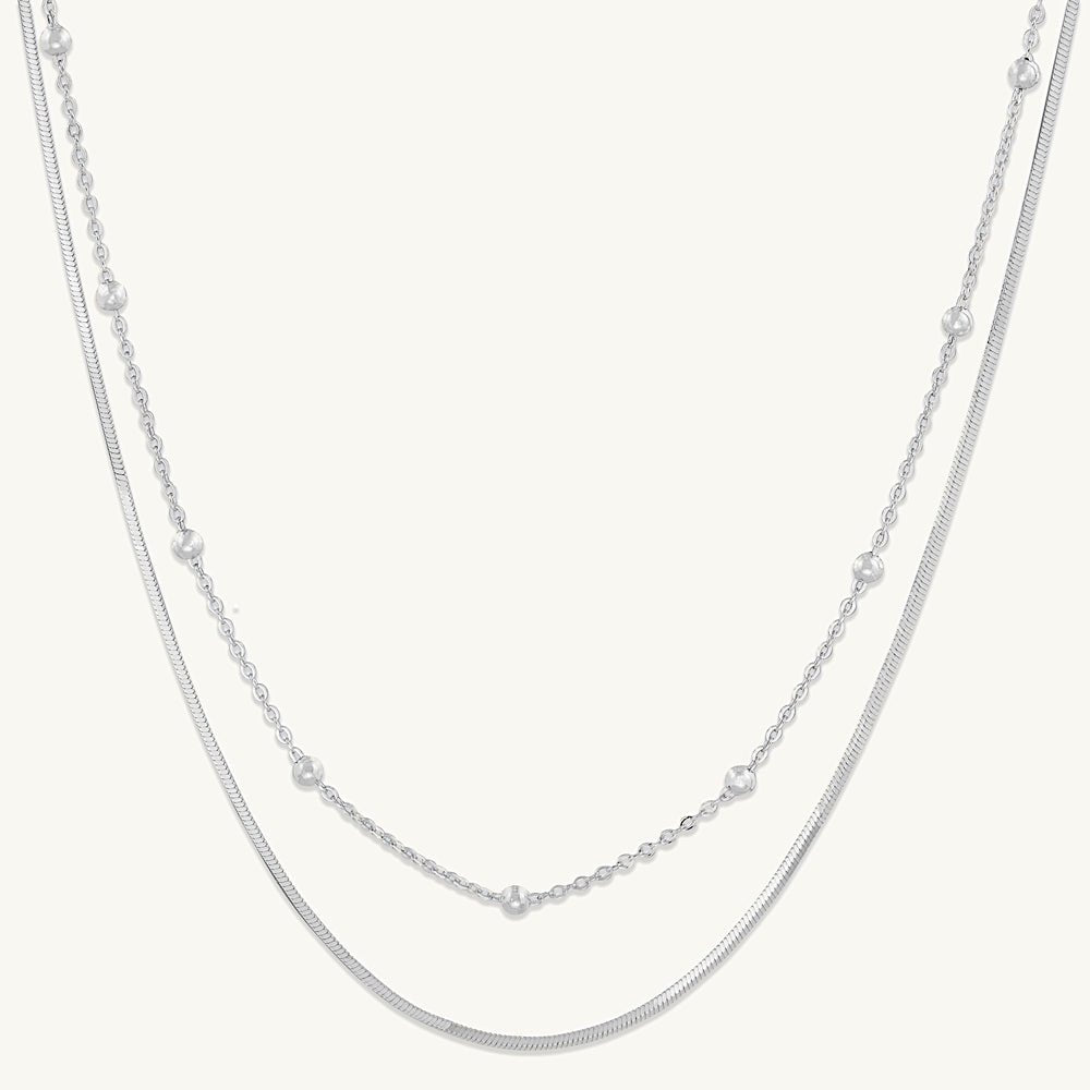 Snake and Satellite Layering Necklace - Camile & Stone