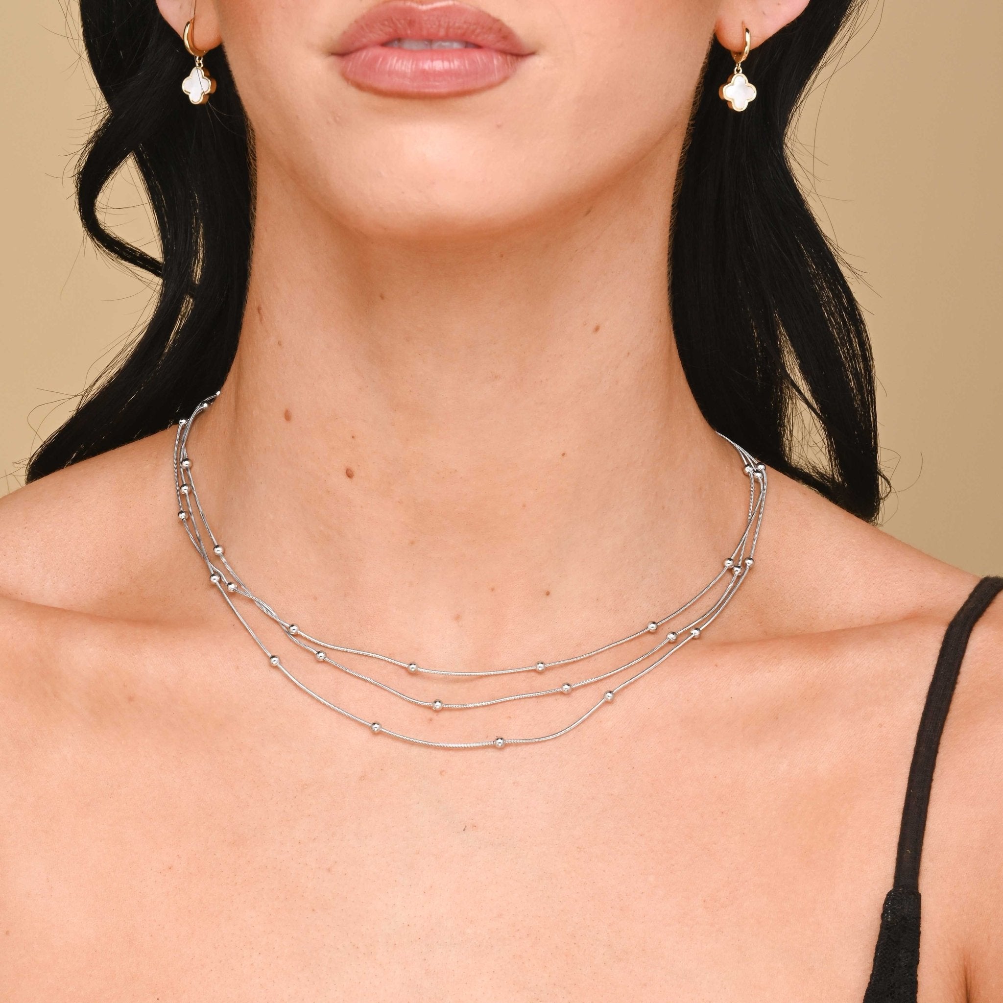 Snake Satellite Triple Layering Necklace - Camile & Stone