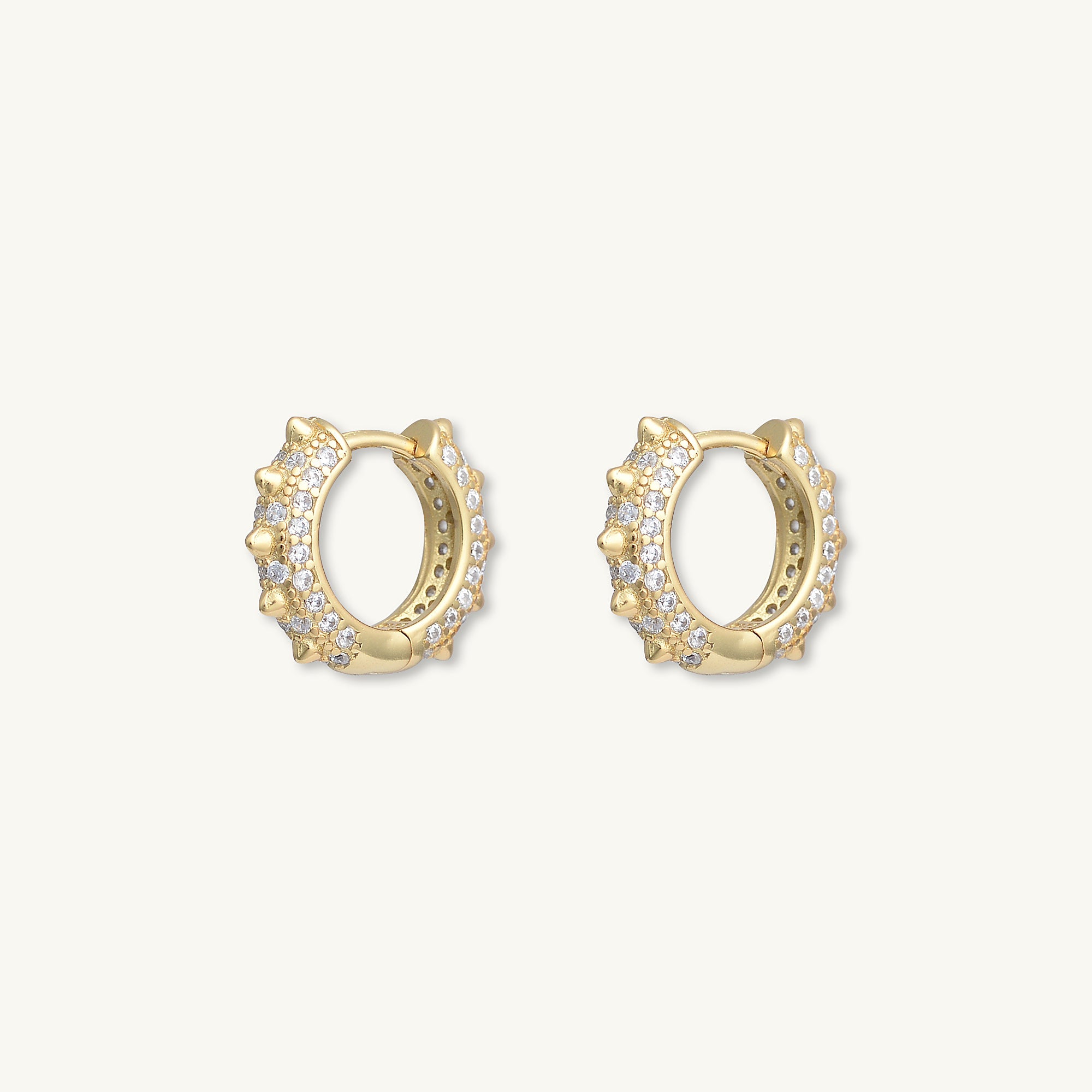 Spike Zirconia Huggie Earrings - Camile & Stone