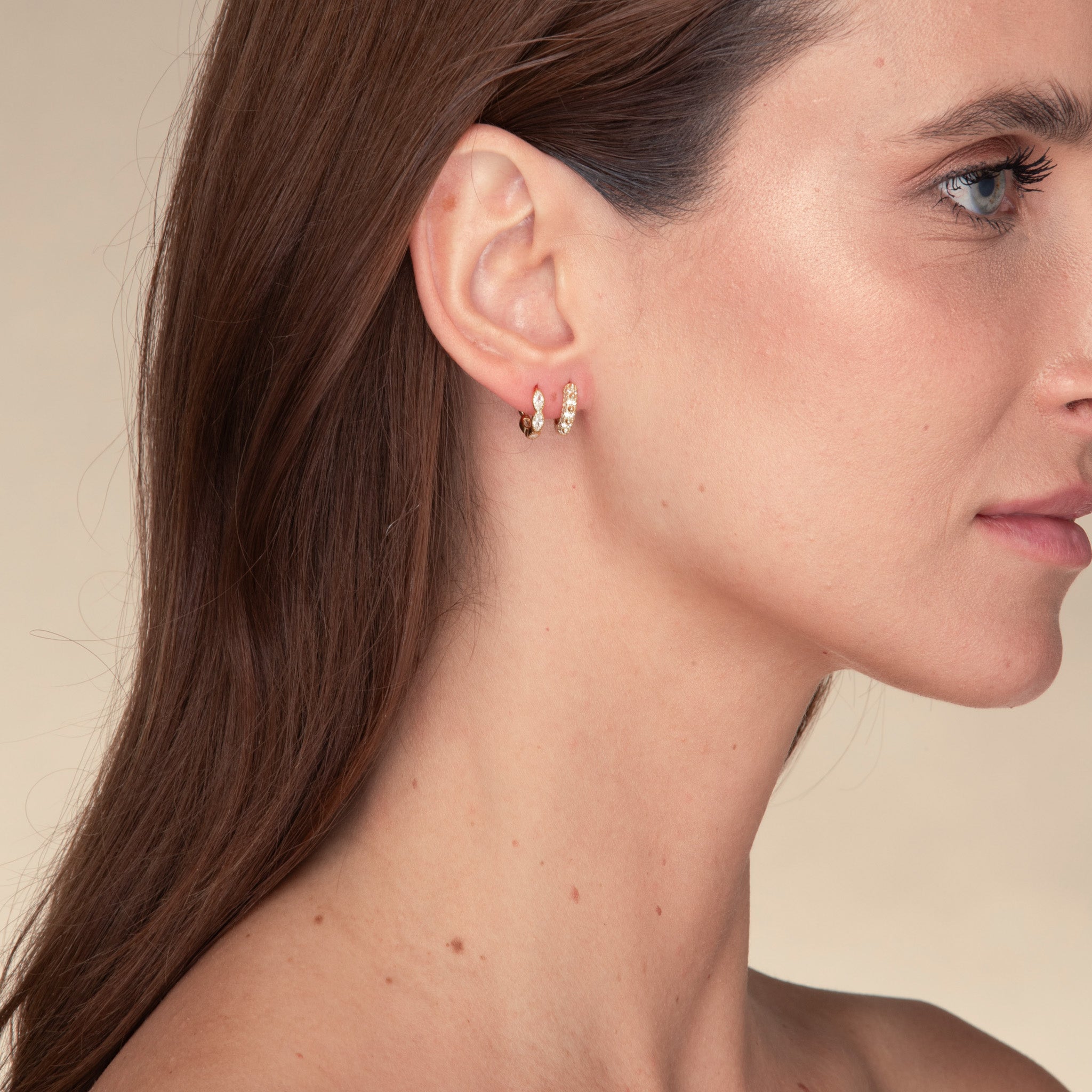 Spike Zirconia Huggie Earrings - Camile & Stone