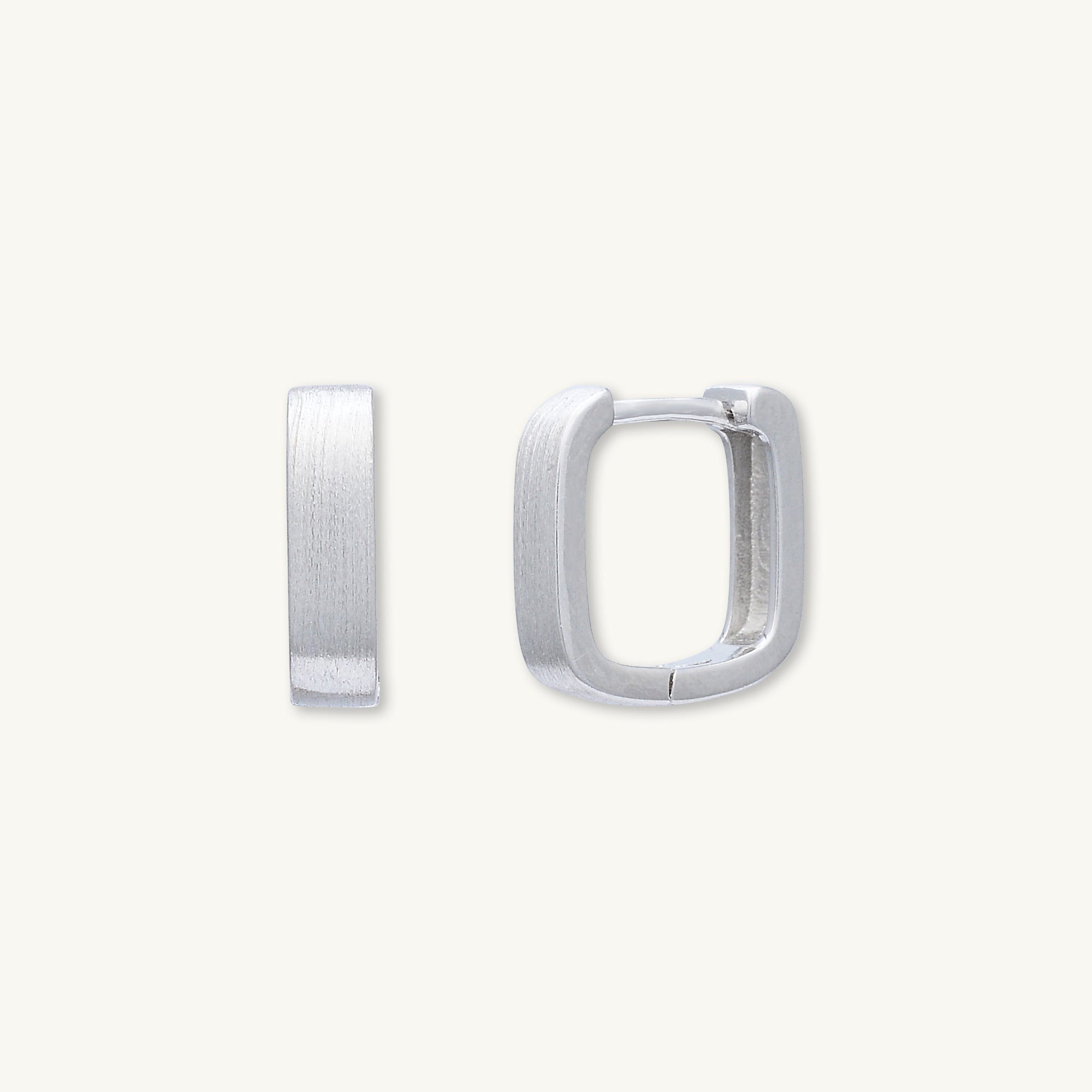 Square Matte Huggie Earrings - Camile & Stone