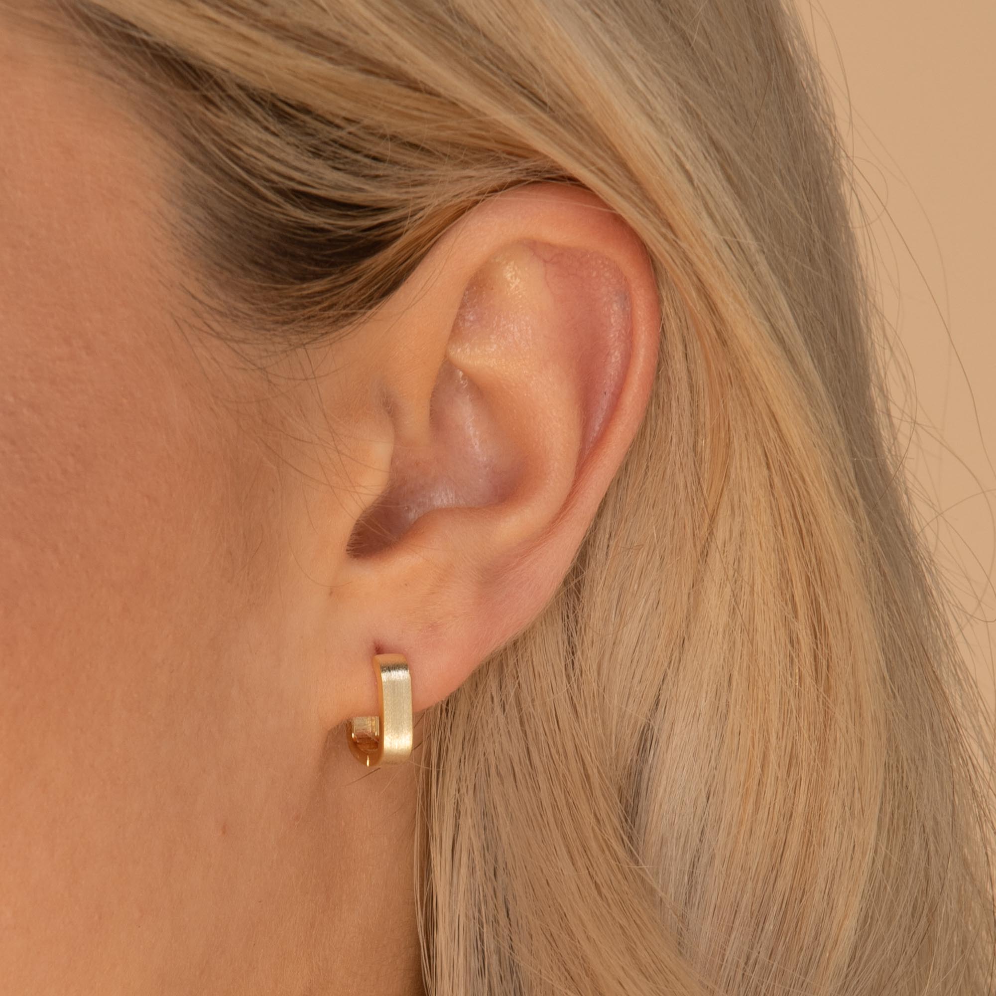 Square Matte Huggie Earrings - Camile & Stone