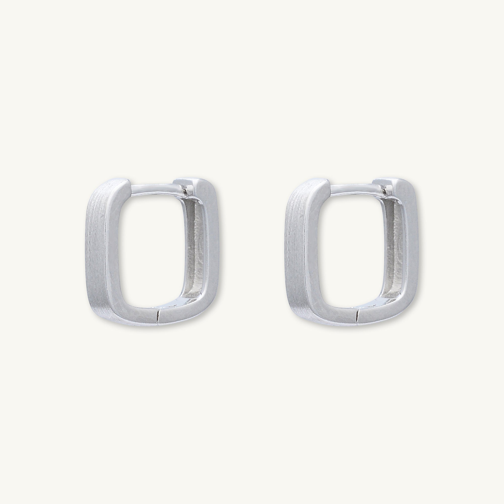 Square Matte Huggie Earrings - Camile & Stone