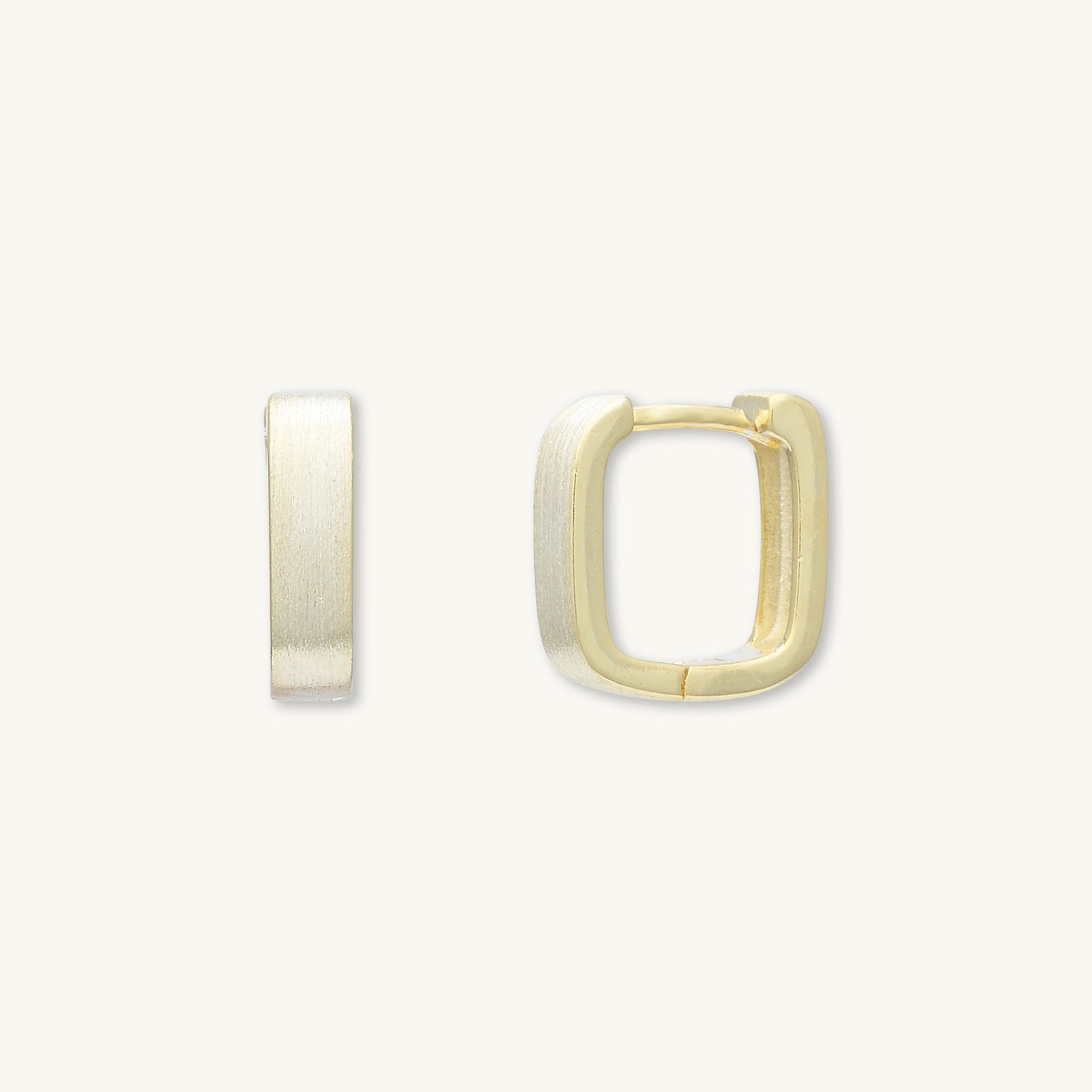 Square Matte Huggie Earrings - Camile & Stone