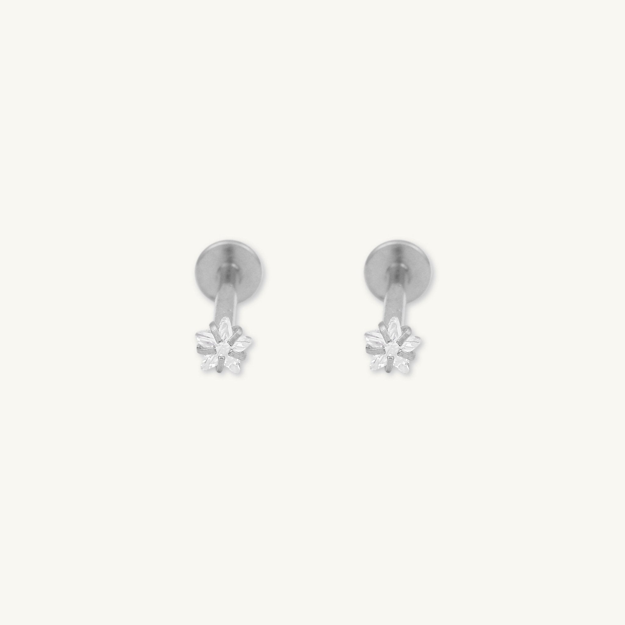 Star Sapphire Flat Back Earring - Camile & Stone