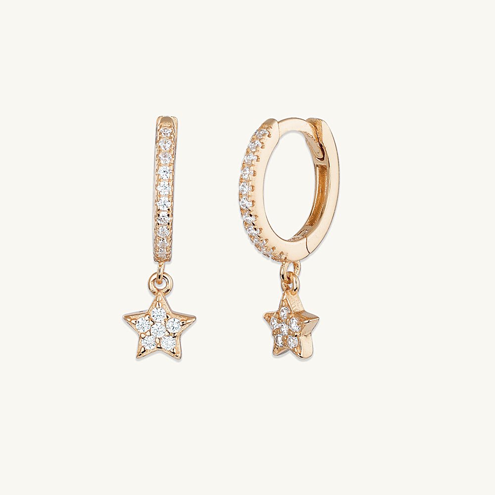 Star Sapphire Hoop Earrings - Camile & Stone
