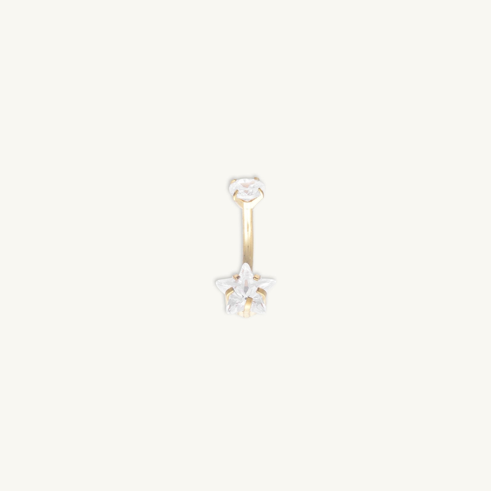 Star Sapphire Titanium Belly Ring - Camile & Stone