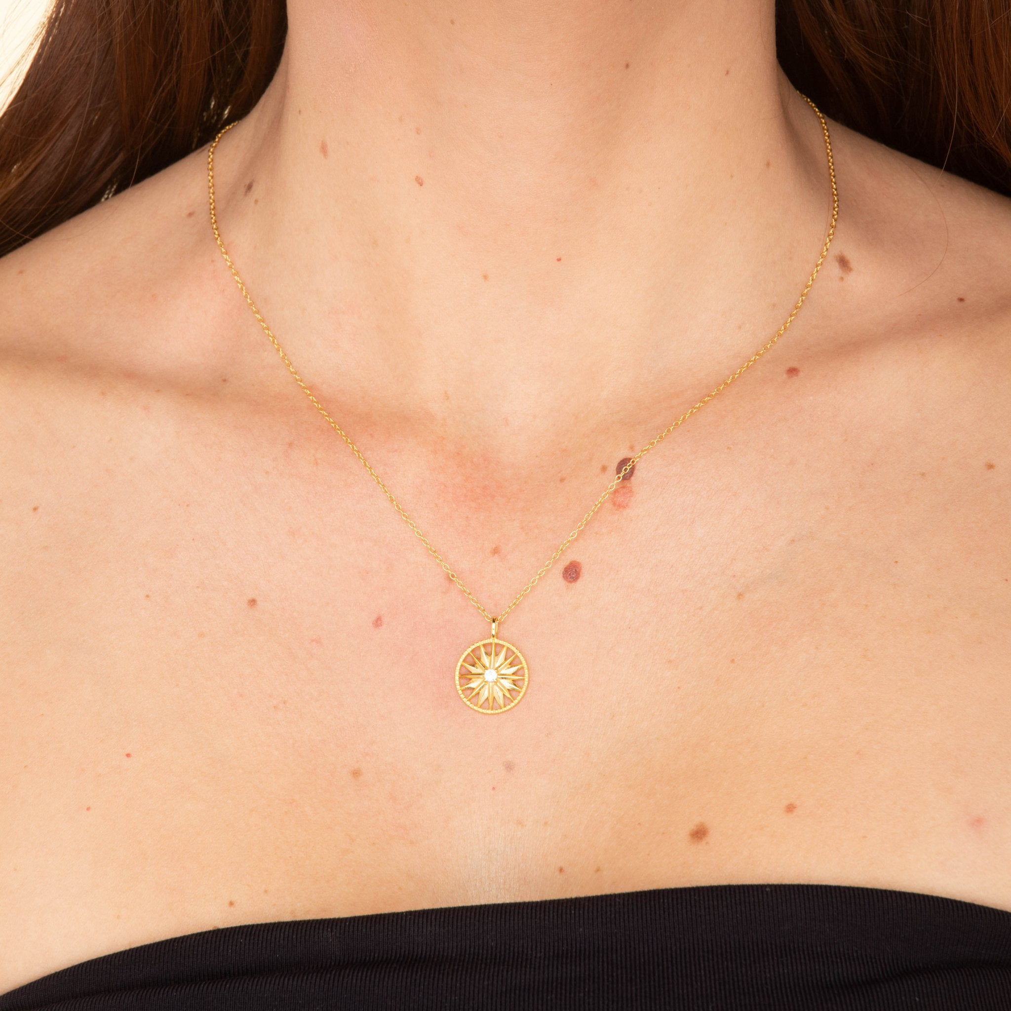 Starburst Circle Chain Necklace - Camile & Stone