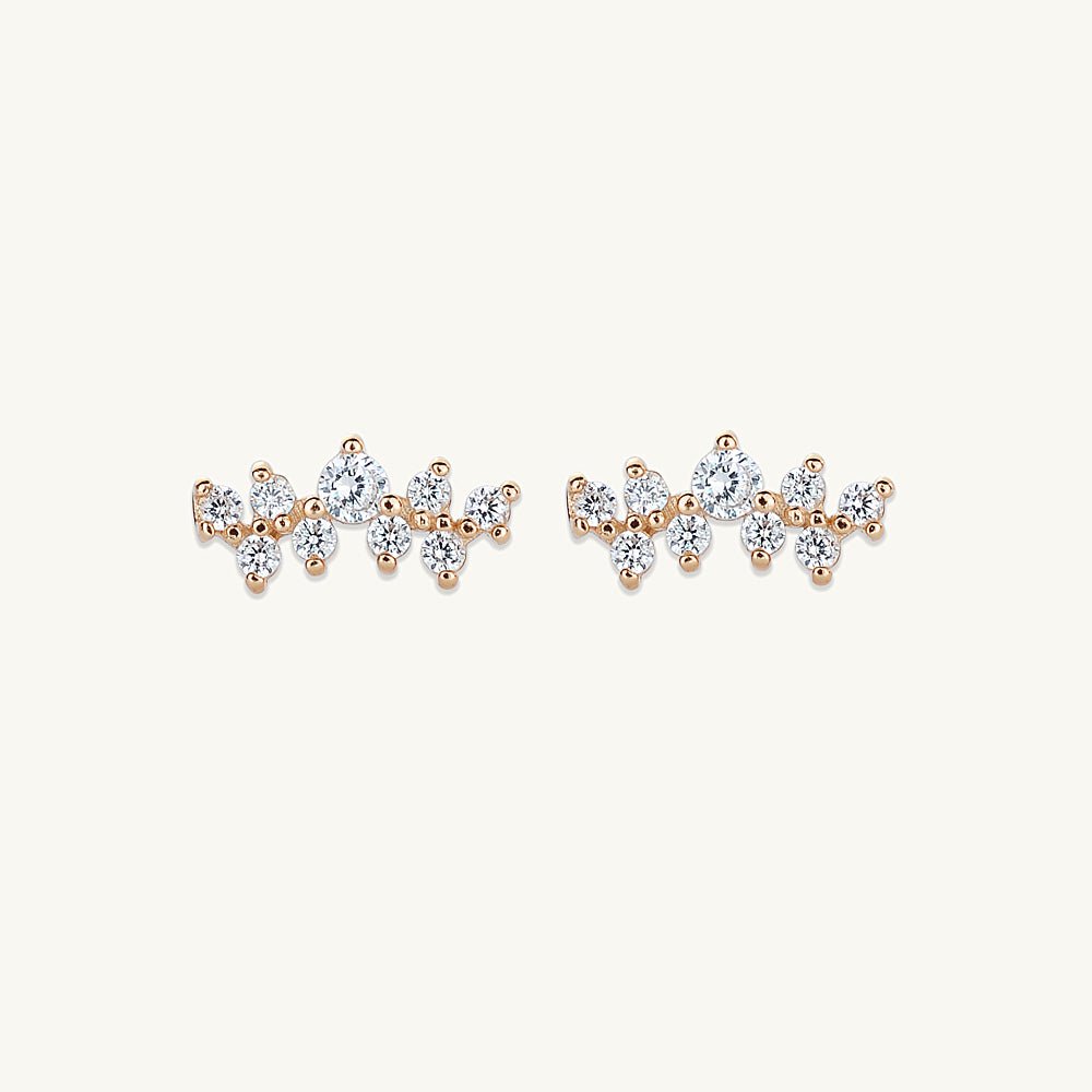 Starry Cluster Sapphire Stud Earrings - Camile & Stone