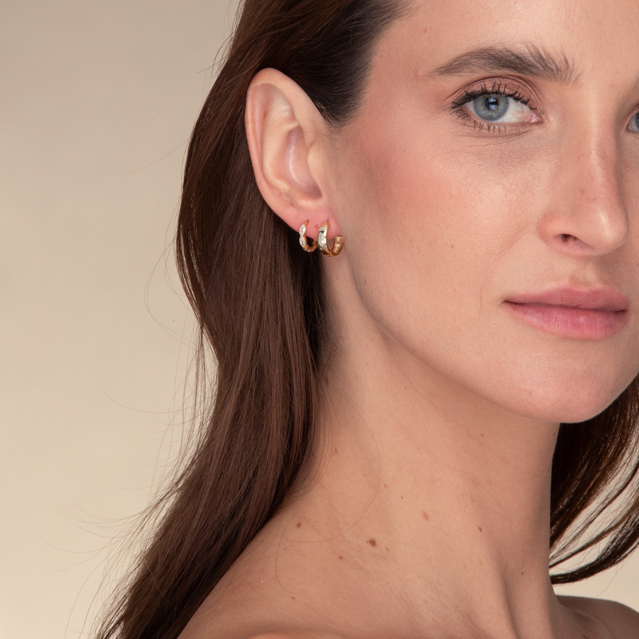 Starry Night Thick Huggie Earrings - Camile & Stone