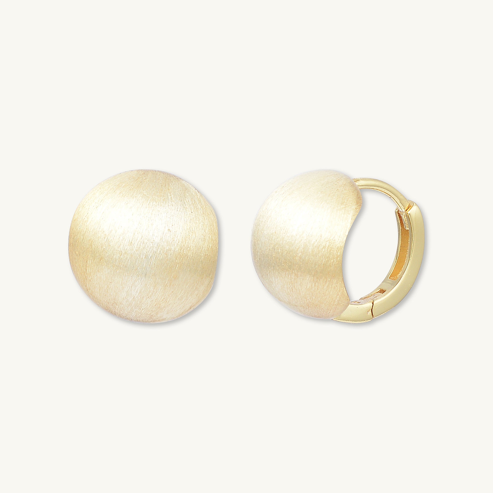 Statement Circle Huggie Hoop Earrings - Camile & Stone