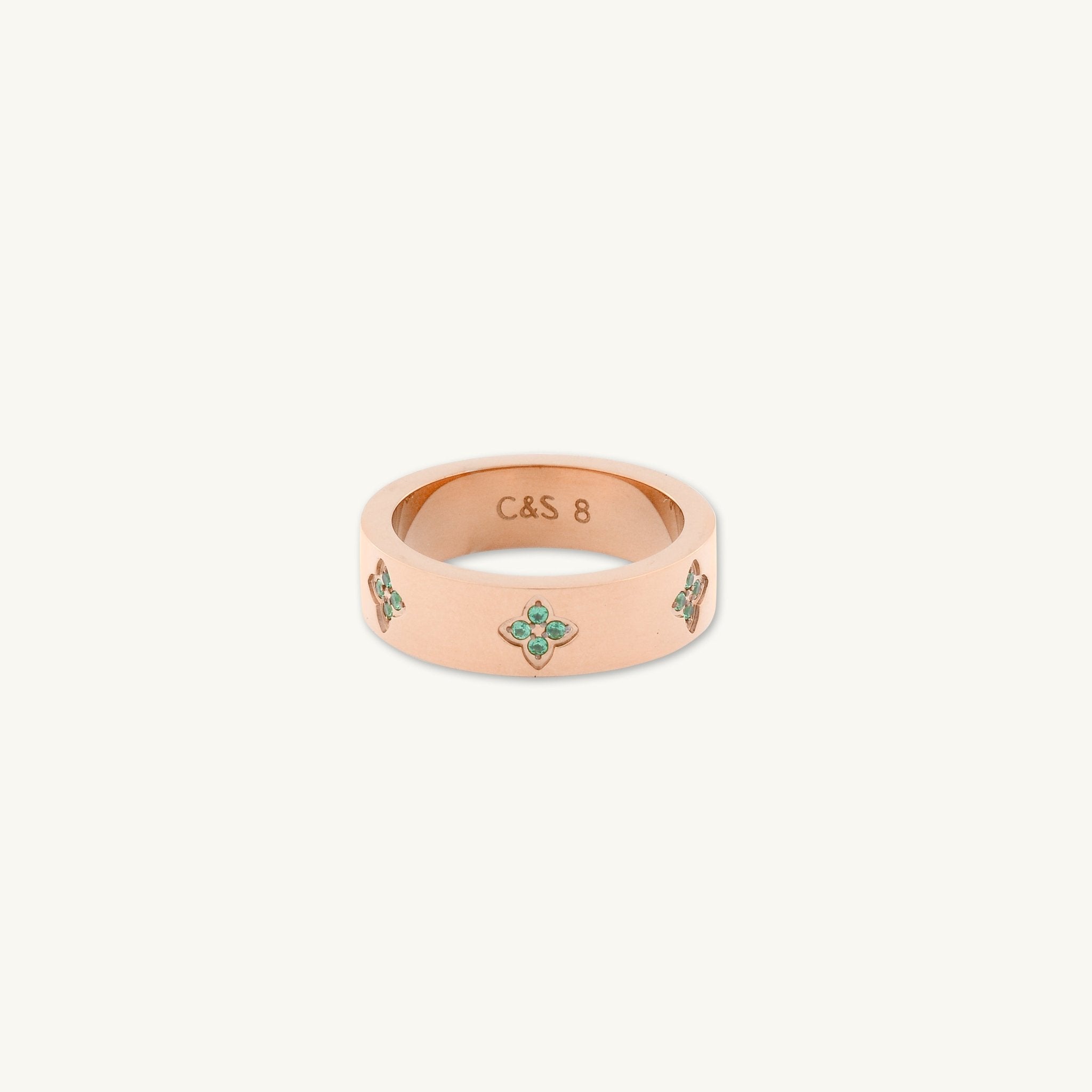 Statement Clover Emerald Sapphire Ring - Camile & Stone