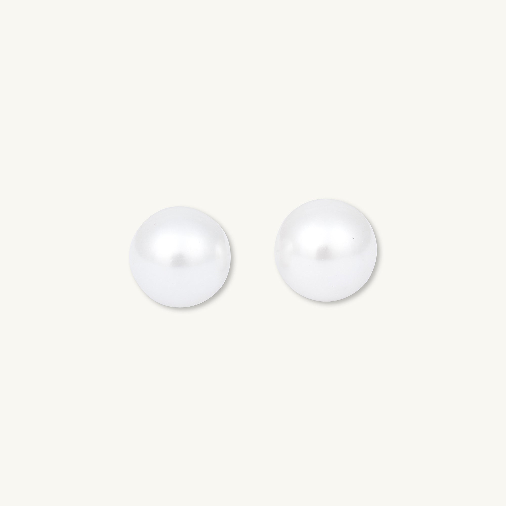 Statement Freshwater White Pearl Stud Earrings - Camile & Stone