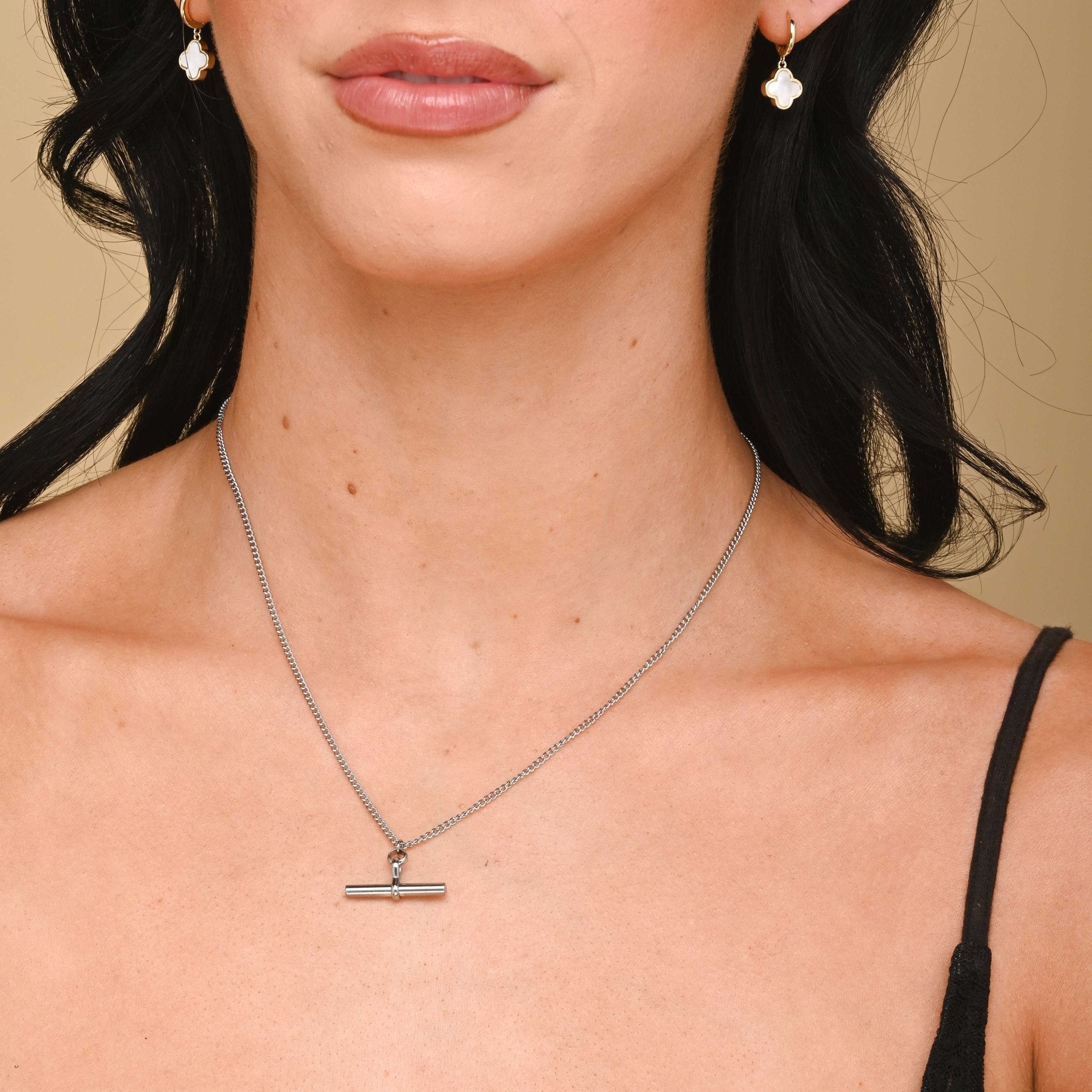 T Bar Cuban Necklace - Camile & Stone