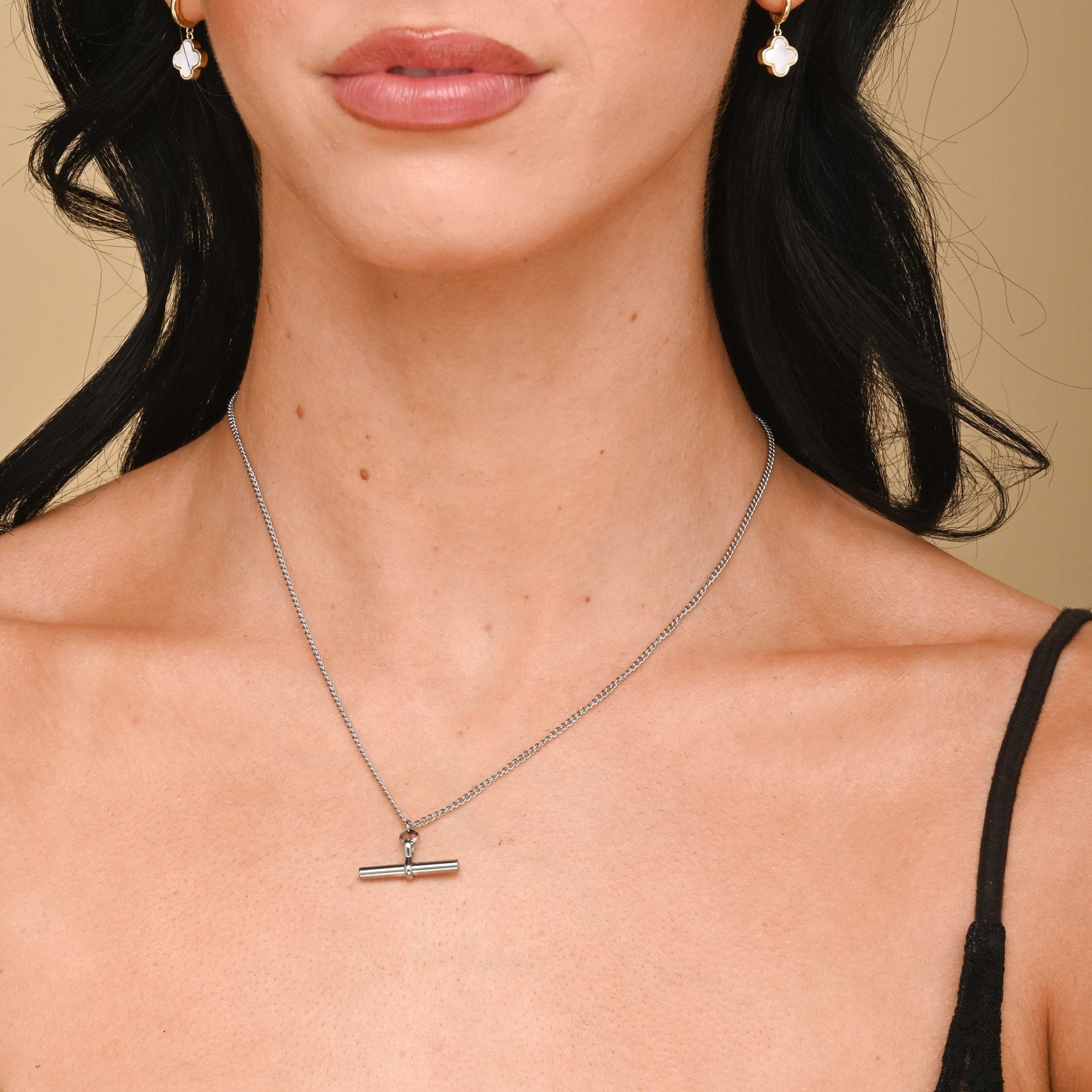 T Bar Cuban Necklace - Camile & Stone