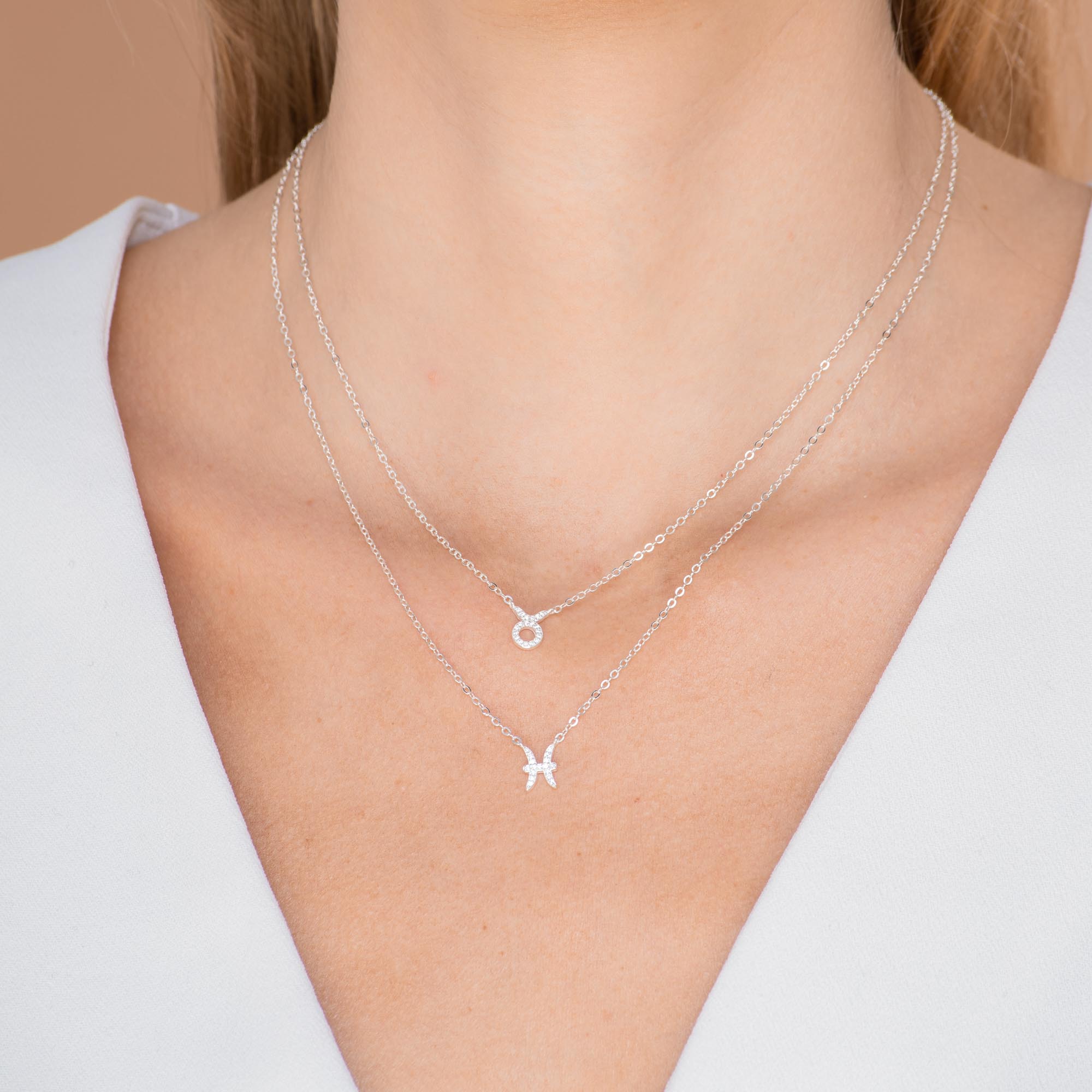 Taurus Sapphire Charm Zodiac Star Sign Necklace - Camile & Stone