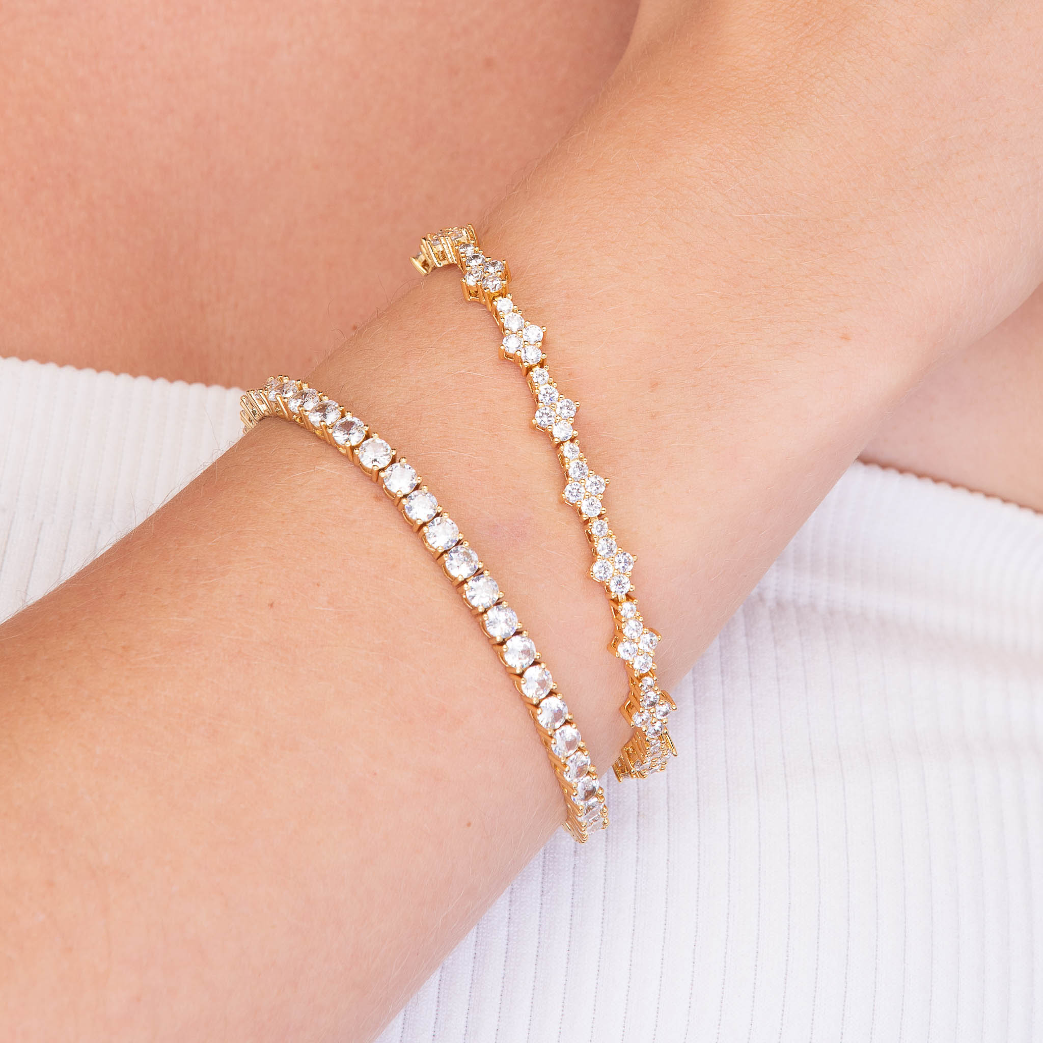 Tennis Clover Chain Unisex Bracelet - Camile & Stone