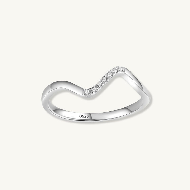 The Belle Wave Sapphire Engagement Ring - Camile & Stone