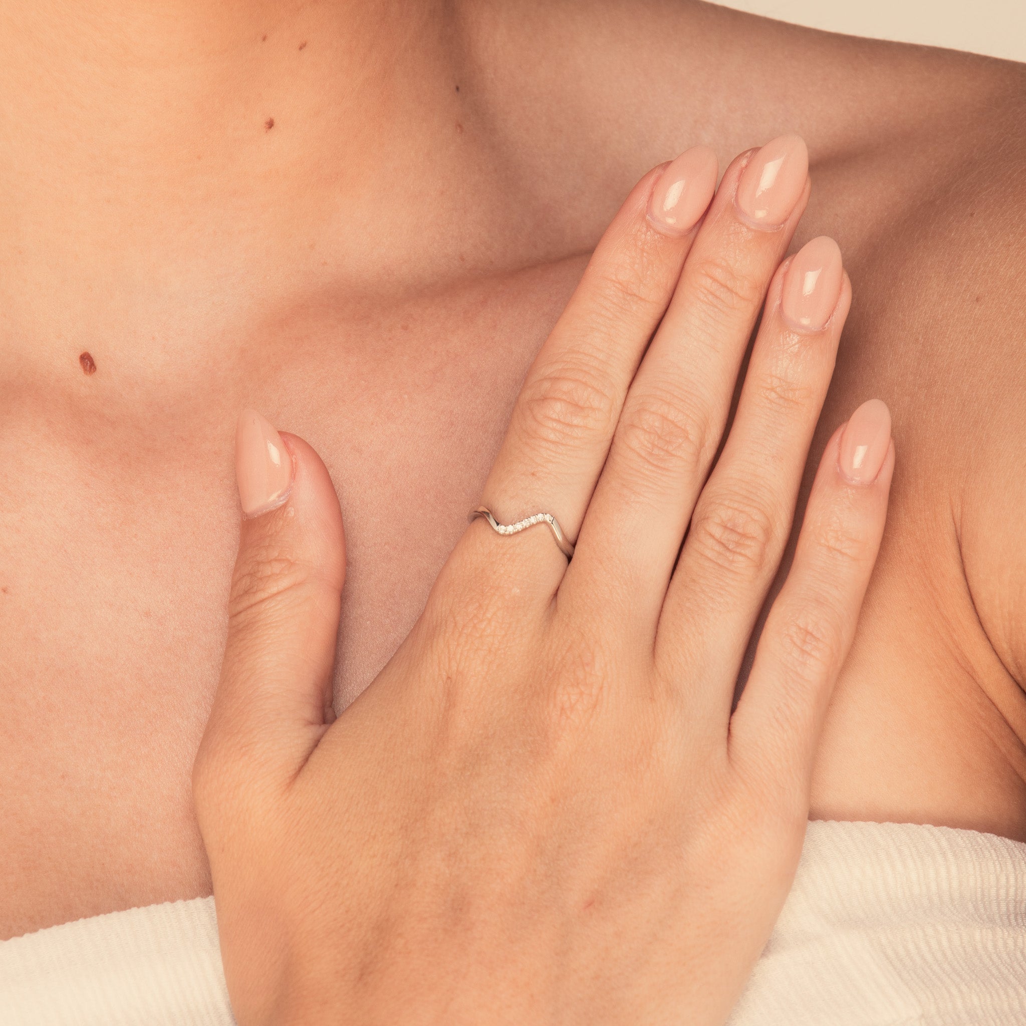 The Belle Wave Sapphire Engagement Ring - Camile & Stone