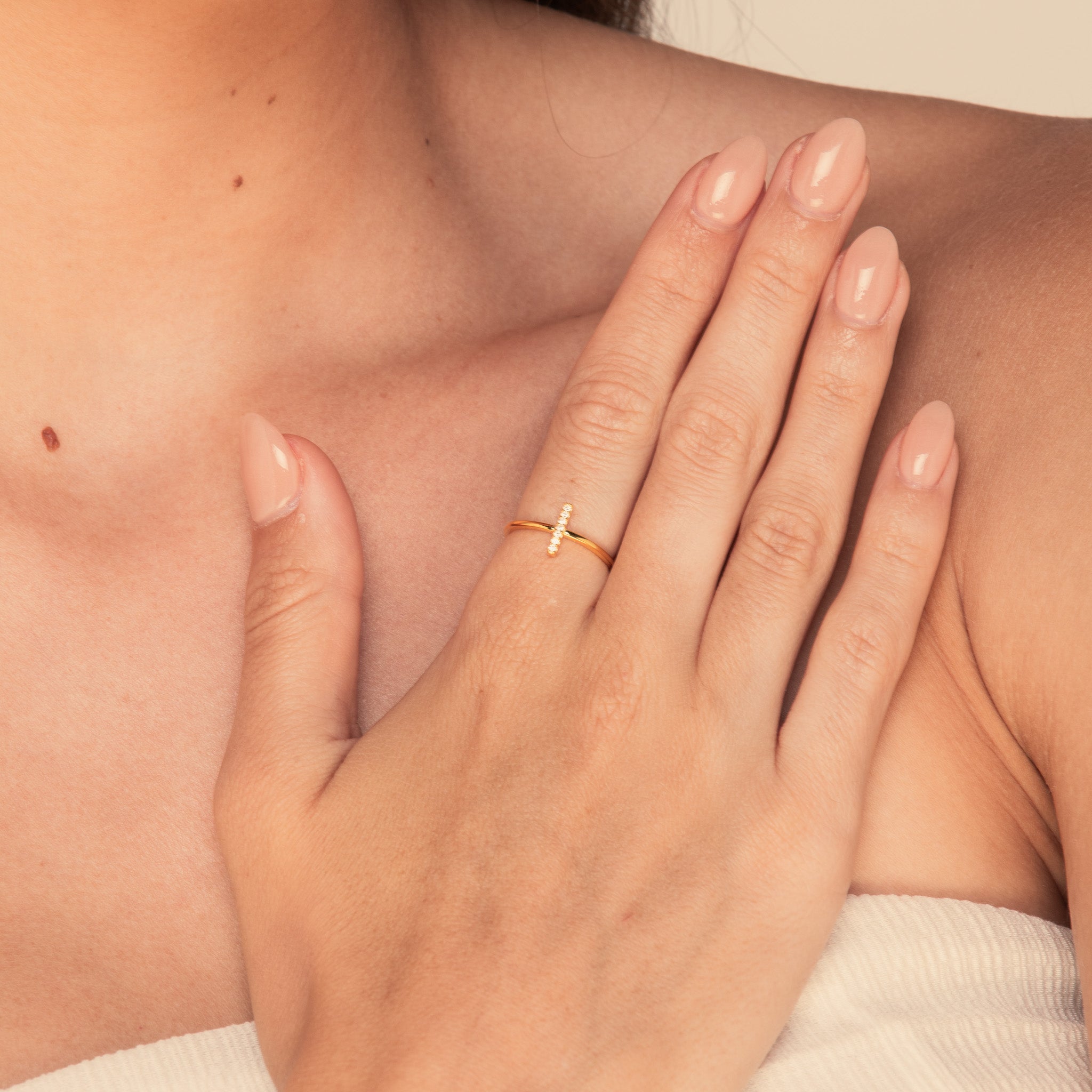 The Clara Cross Sapphire Engagement Ring - Camile & Stone