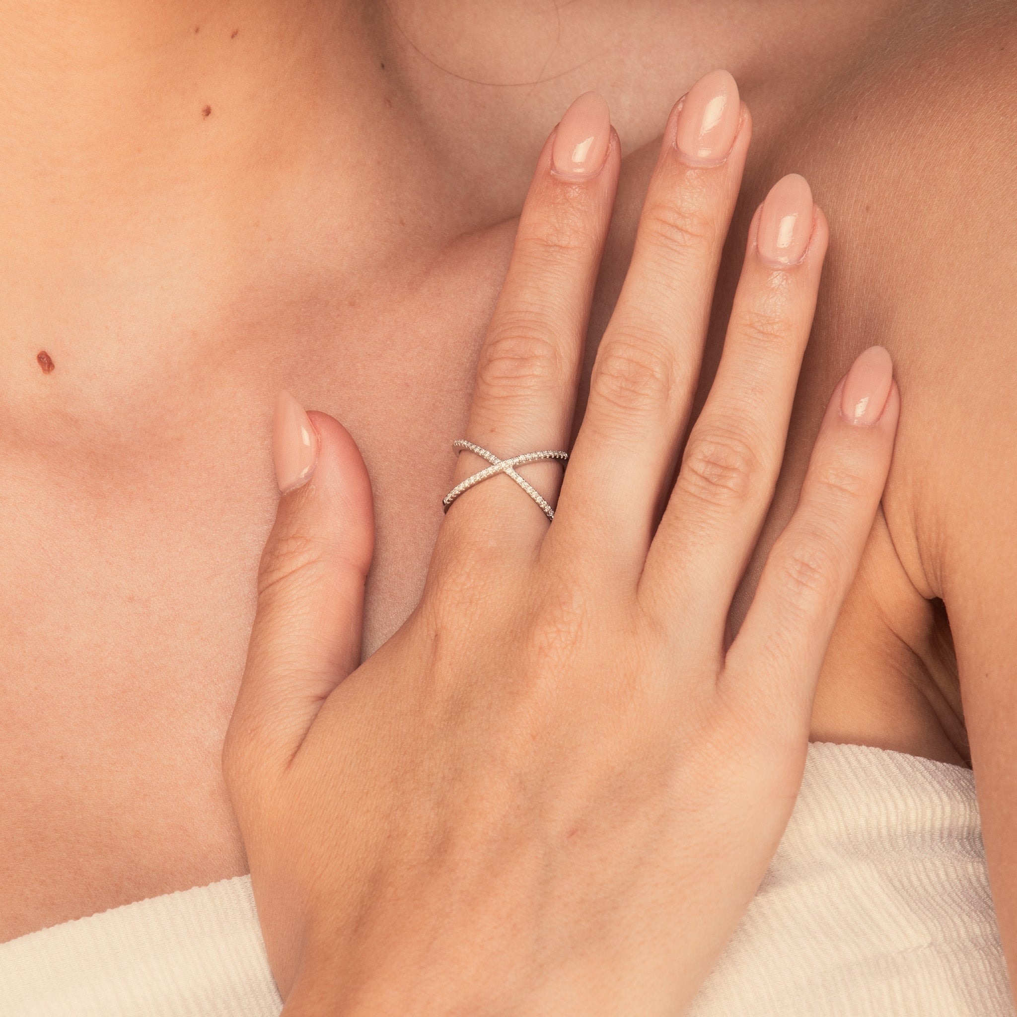 The Criss Cross Sapphire Engagement Ring - Camile & Stone