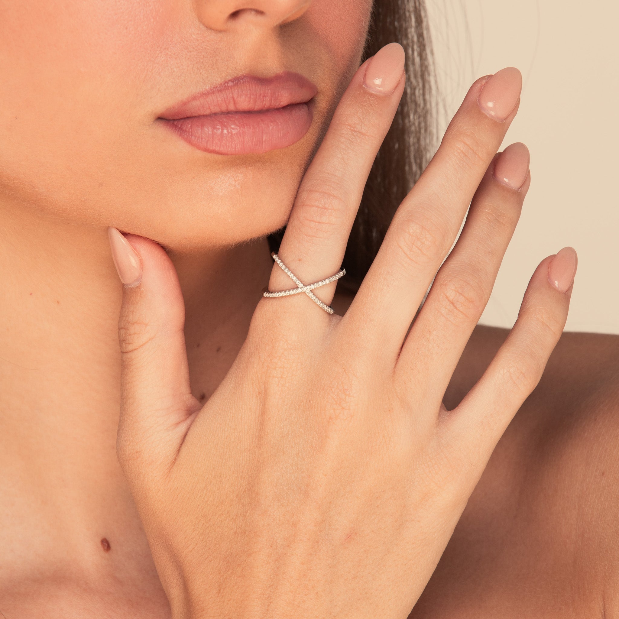 The Criss Cross Sapphire Engagement Ring - Camile & Stone