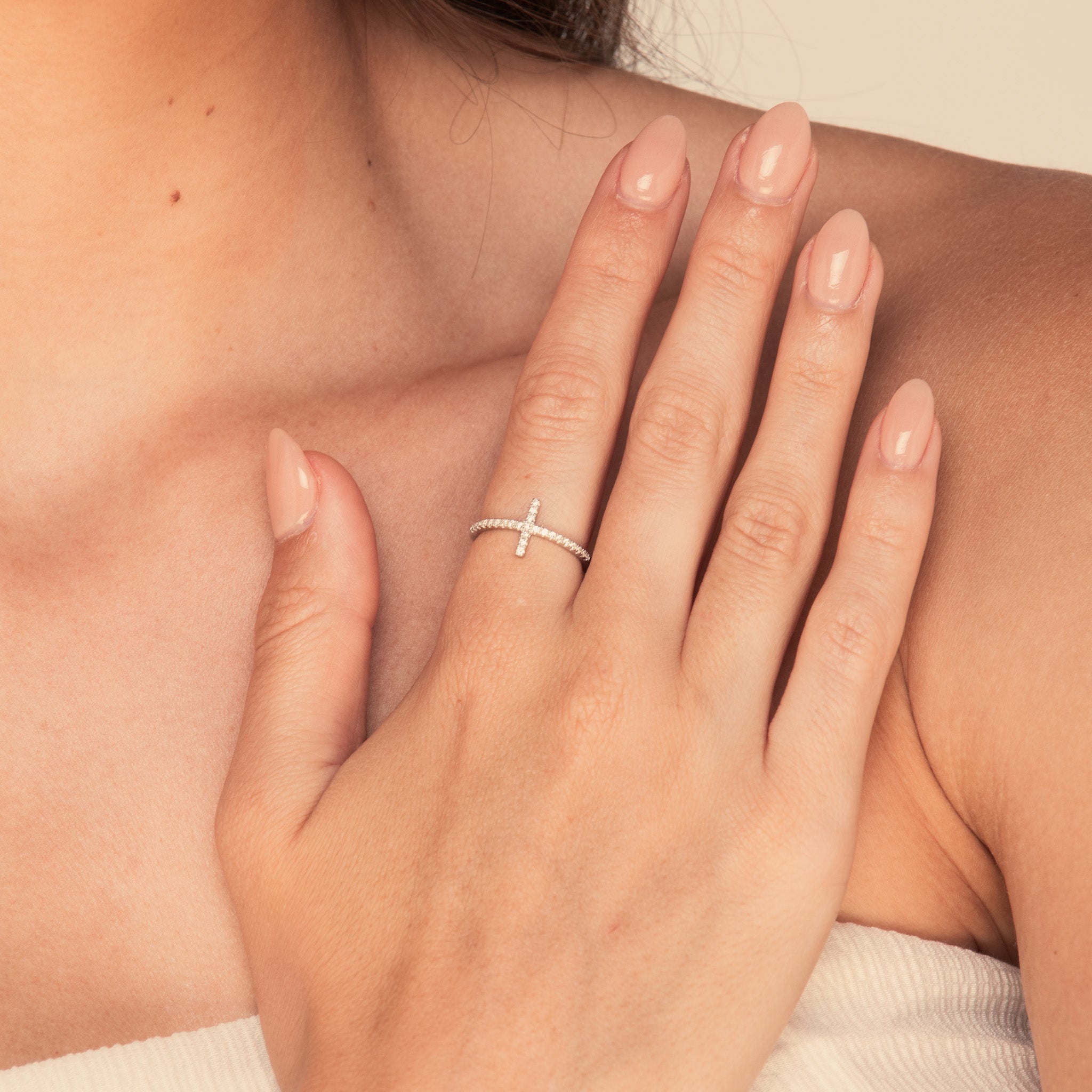 The Cross Sapphire Engagement Ring - Camile & Stone