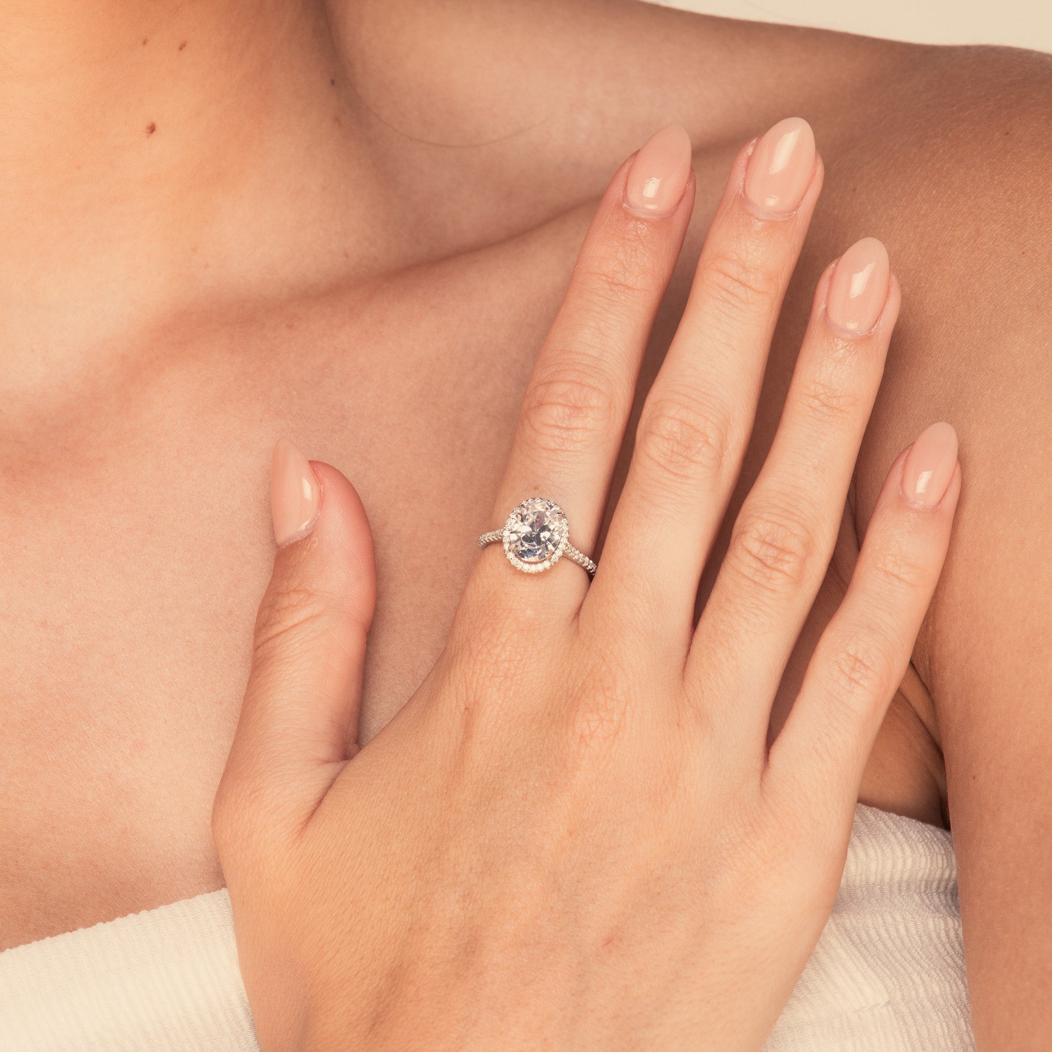 The Dahlia Oval Sapphire Engagement Ring - Camile & Stone