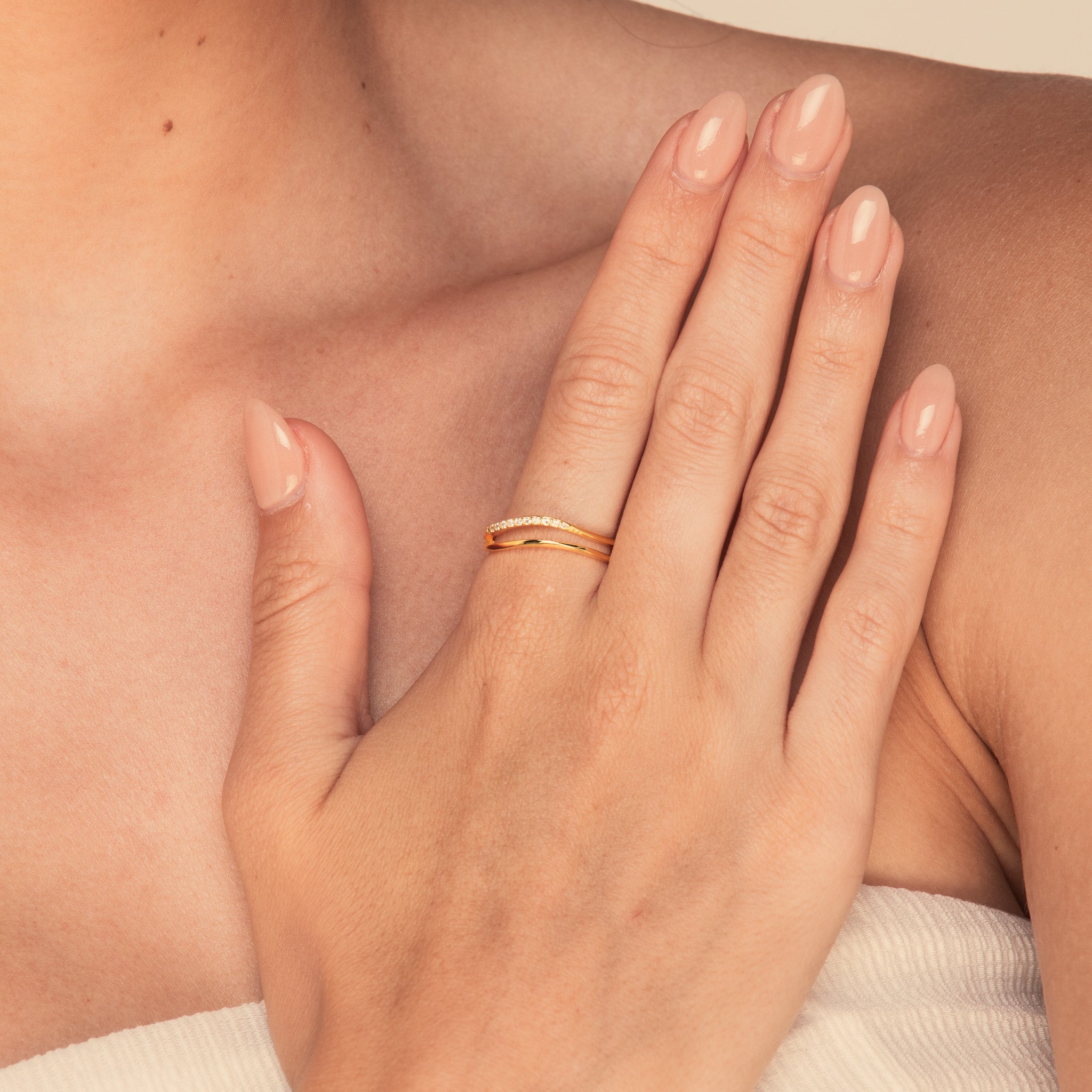 The Double Wave Sapphire Ring - Camile & Stone