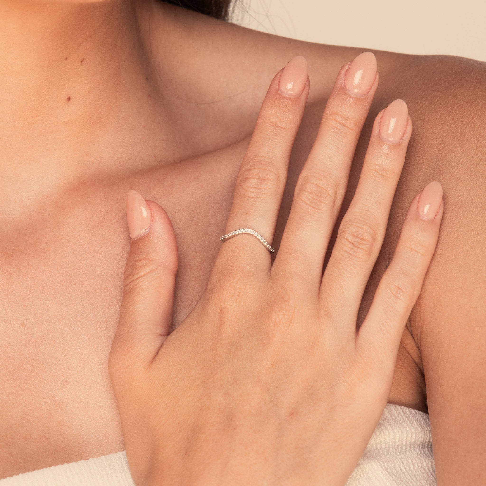 The Emily Wave Sapphire Engagement Ring - Camile & Stone