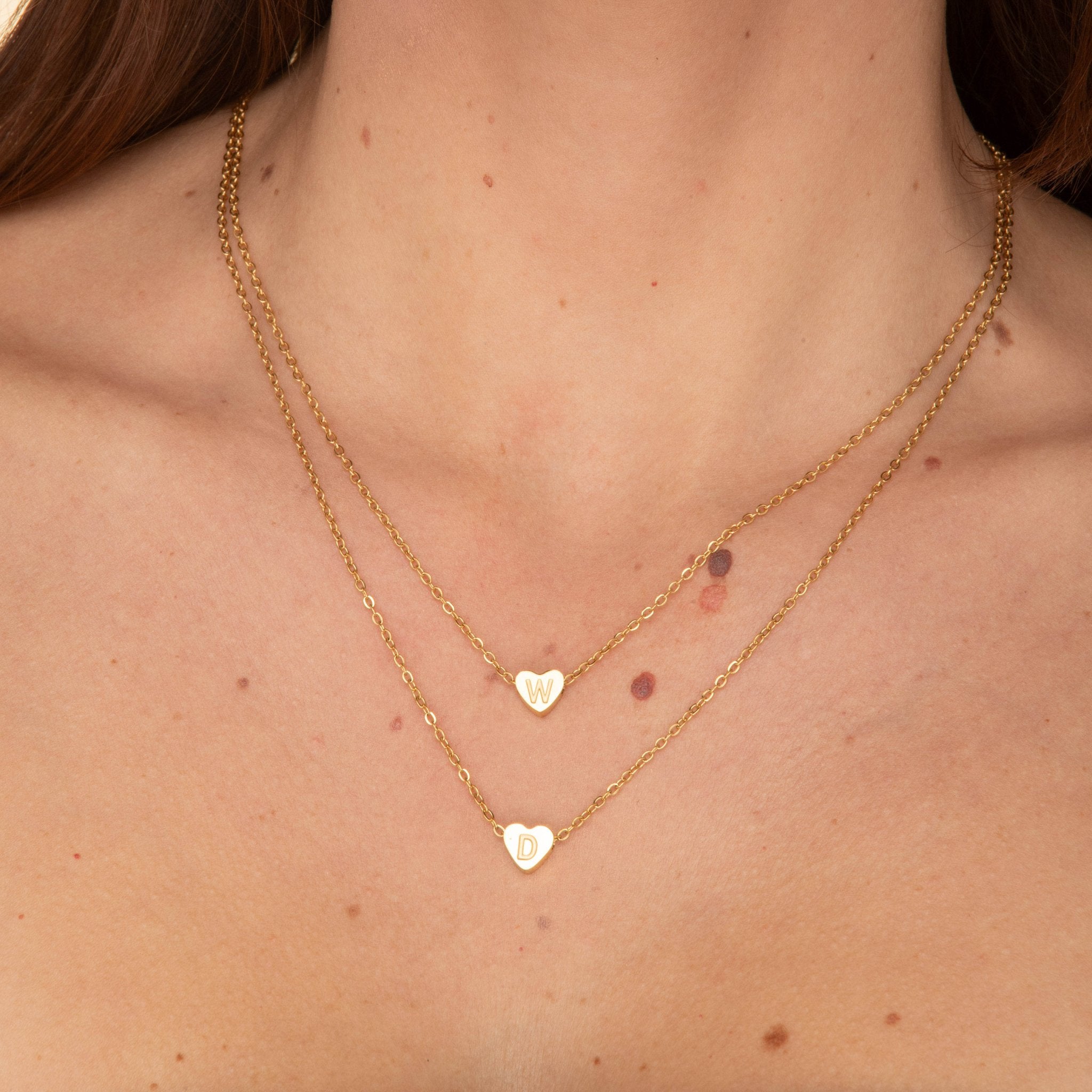 The Heart Pendant Initial Letter Necklace - Camile & Stone