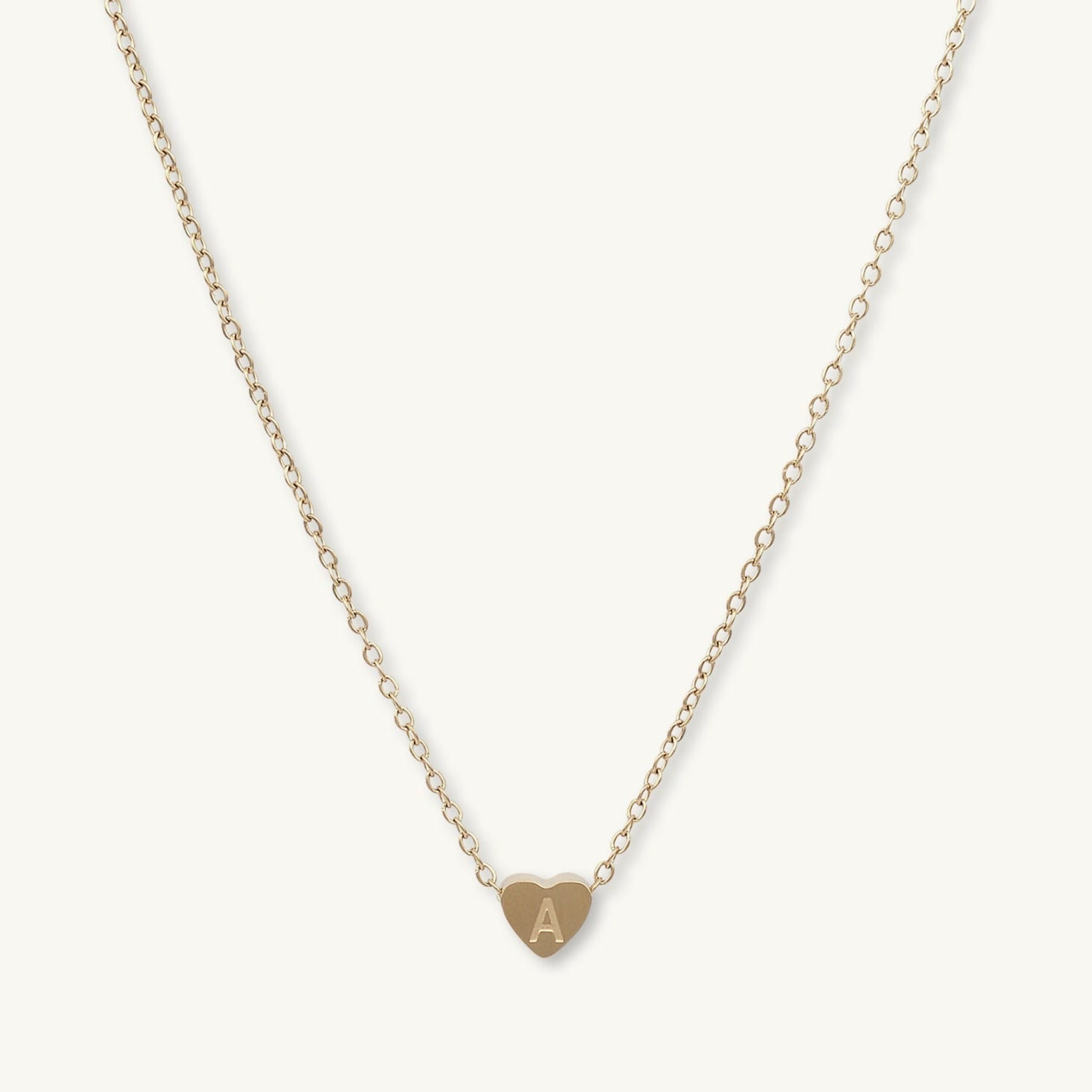 The Heart Pendant Initial Letter Necklace - Camile & Stone