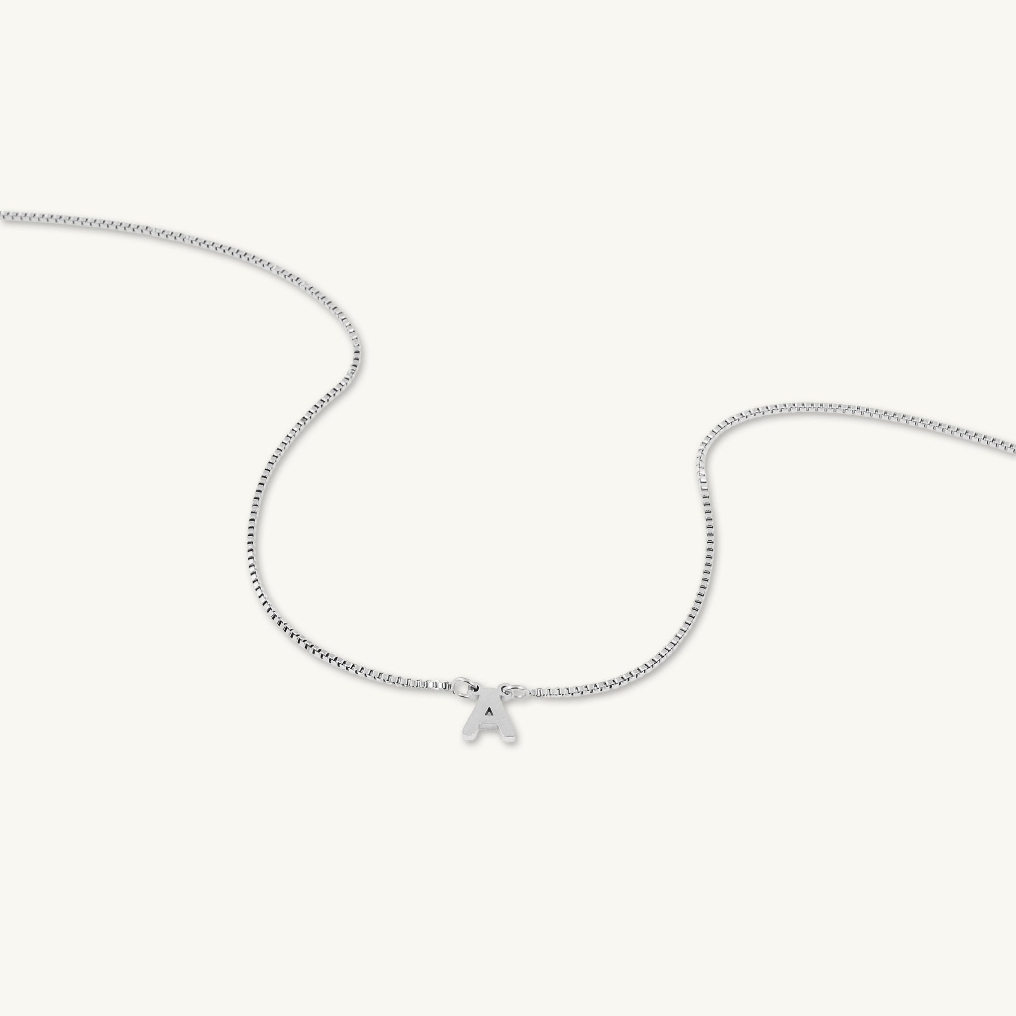 The Original Initial Letter Box Chain Necklace - Camile & Stone