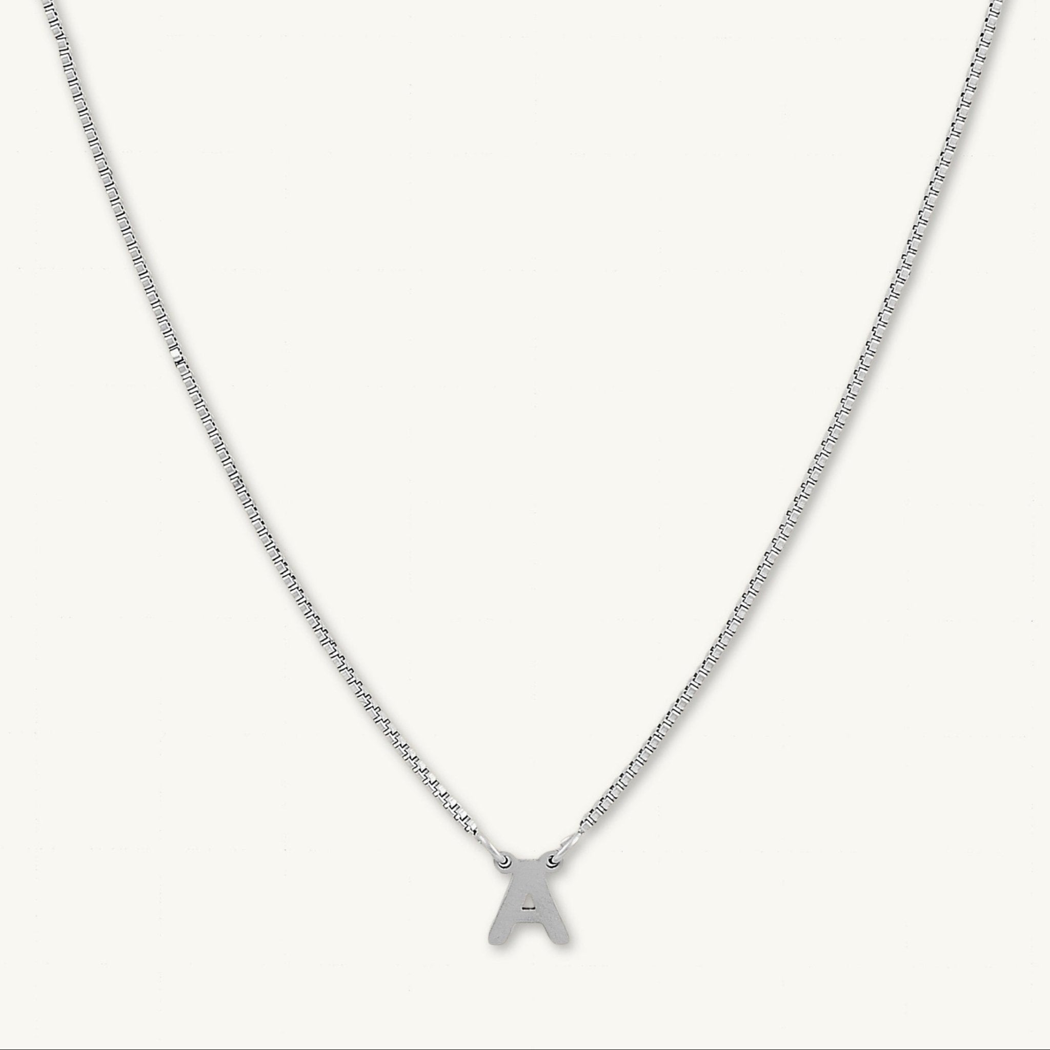 The Original Initial Letter Box Chain Necklace - Camile & Stone