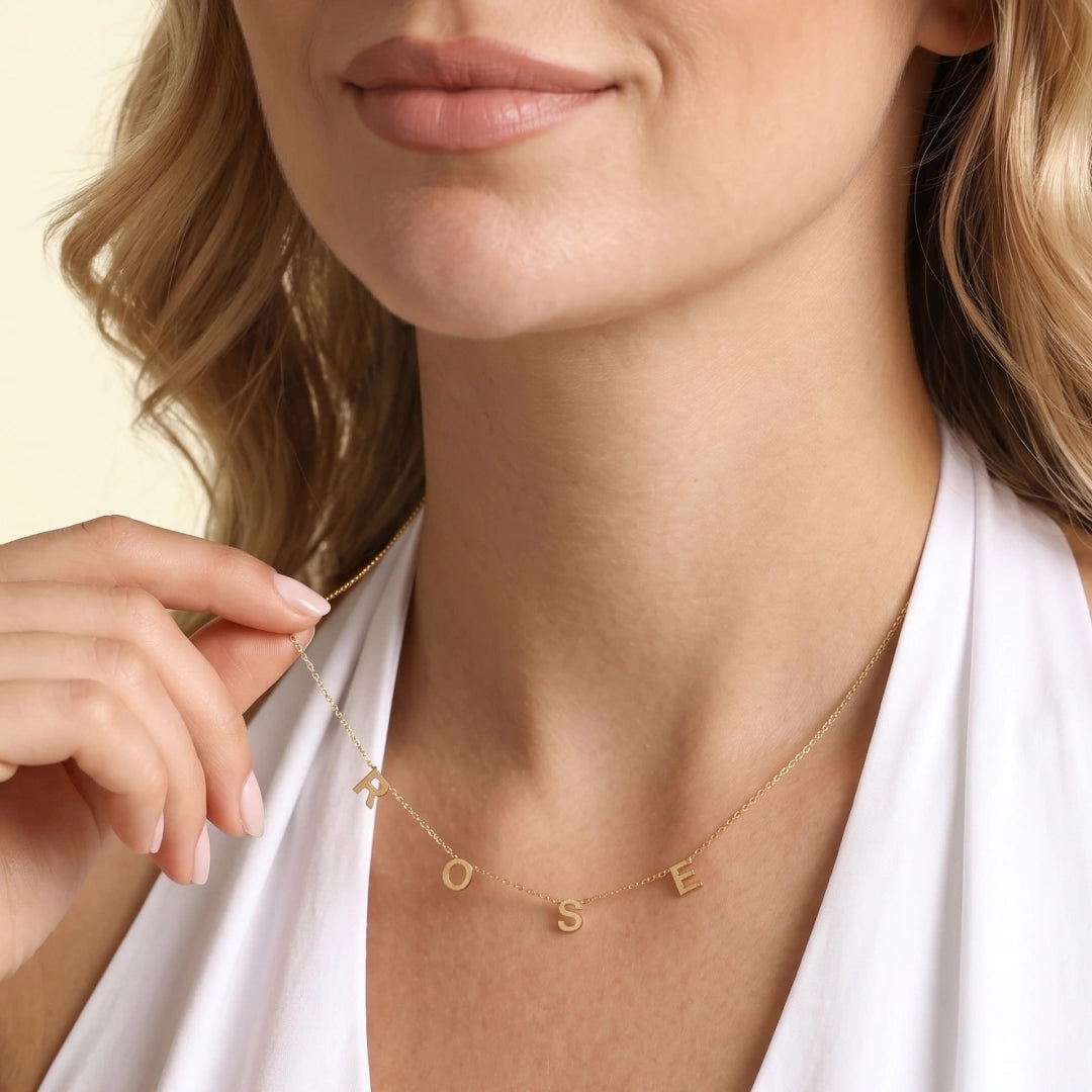The Original A-Z Initial Letter Necklace Gold