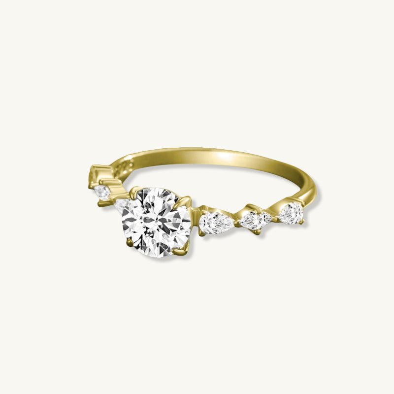 The Poppy Round Sapphire Engagement Ring - Camile & Stone