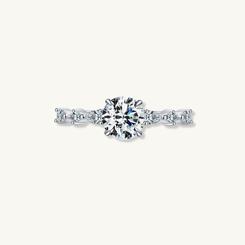 The Poppy Round Sapphire Engagement Ring - Camile & Stone