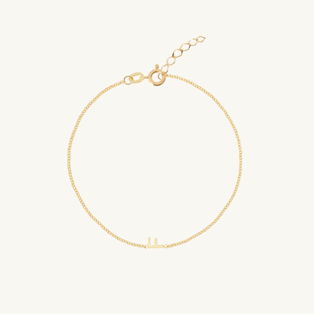 The Sideways Initial Letter Bracelet - Camile & Stone