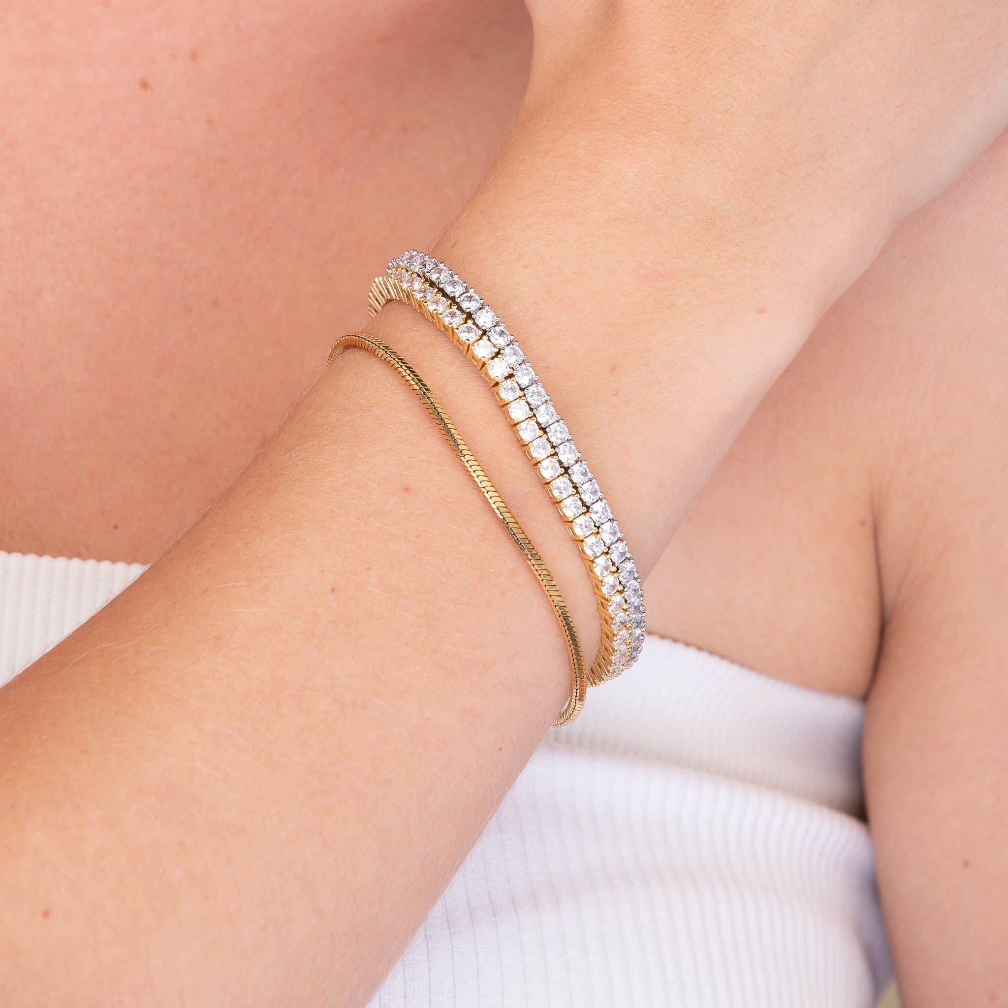 Thick Unisex Snake Chain Bracelet - Camile & Stone